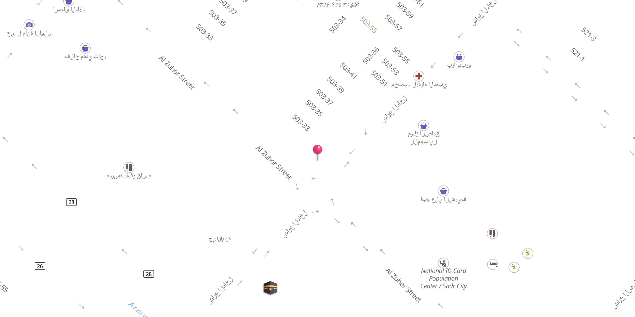 Carte de localisation : Al-Nabi Muhammad Mosque