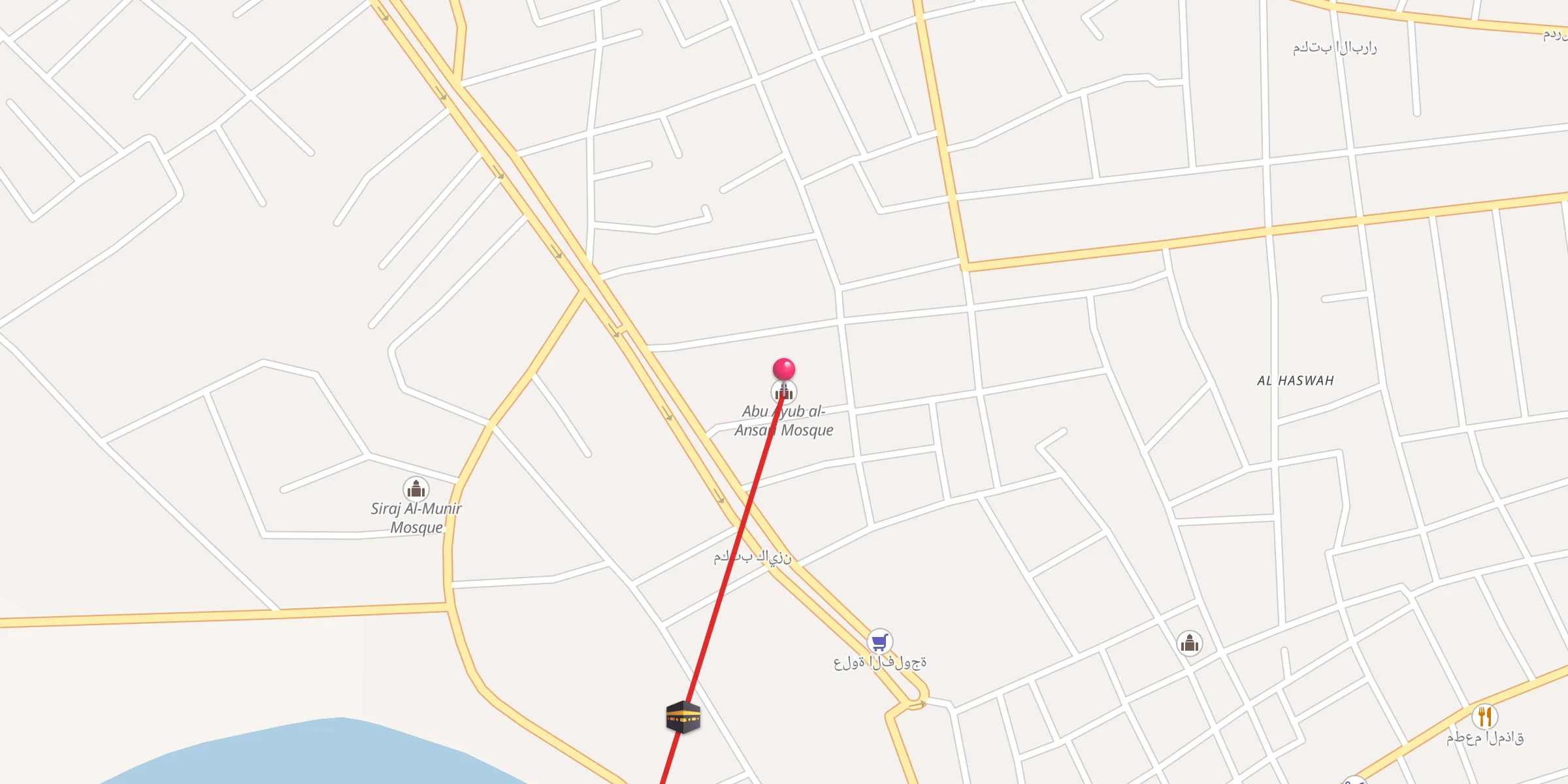 Carte de localisation : جامع ابو ايوب الانصاري