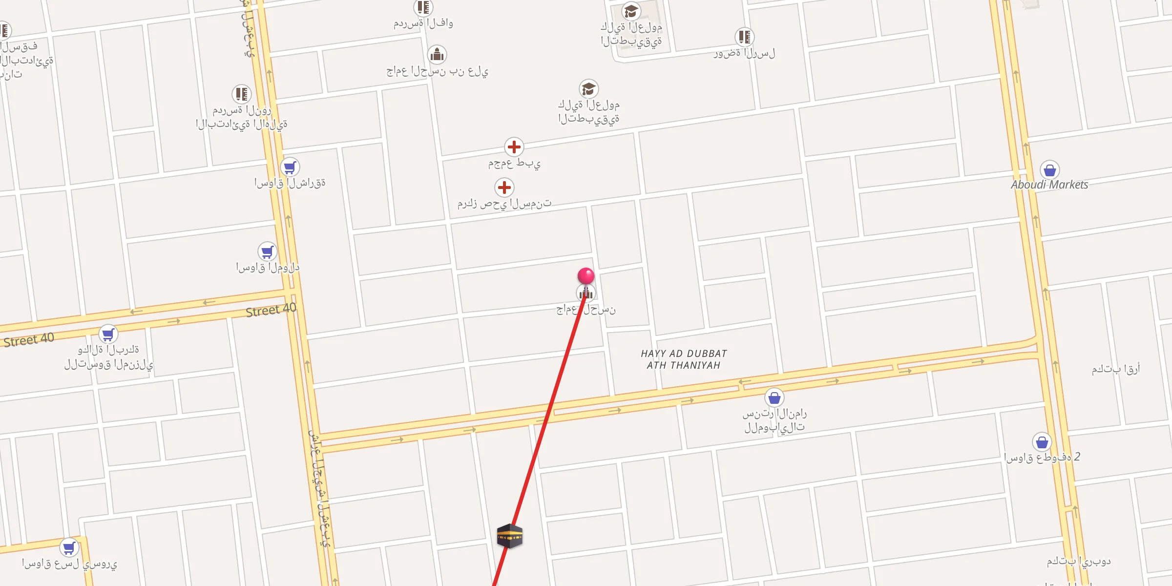 Carte de localisation : جامع الحسن