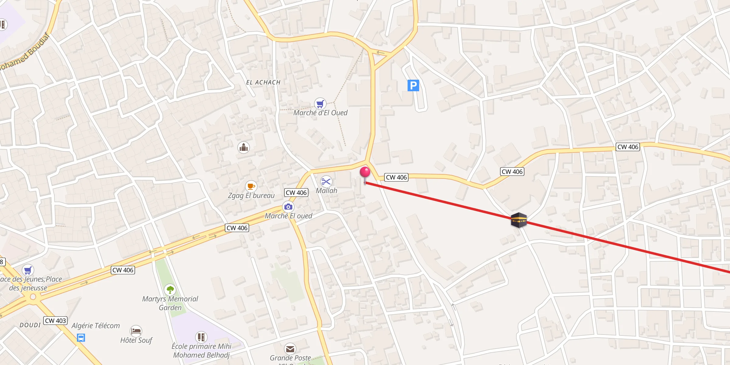 Carte de localisation : Mosquée Ennakhla;مسجد النخلة