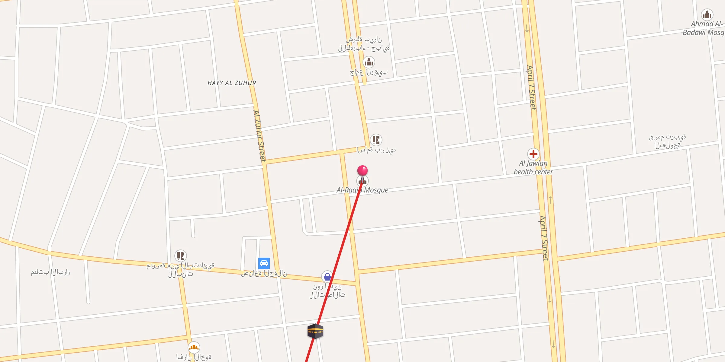Carte de localisation : جامع الرقيب