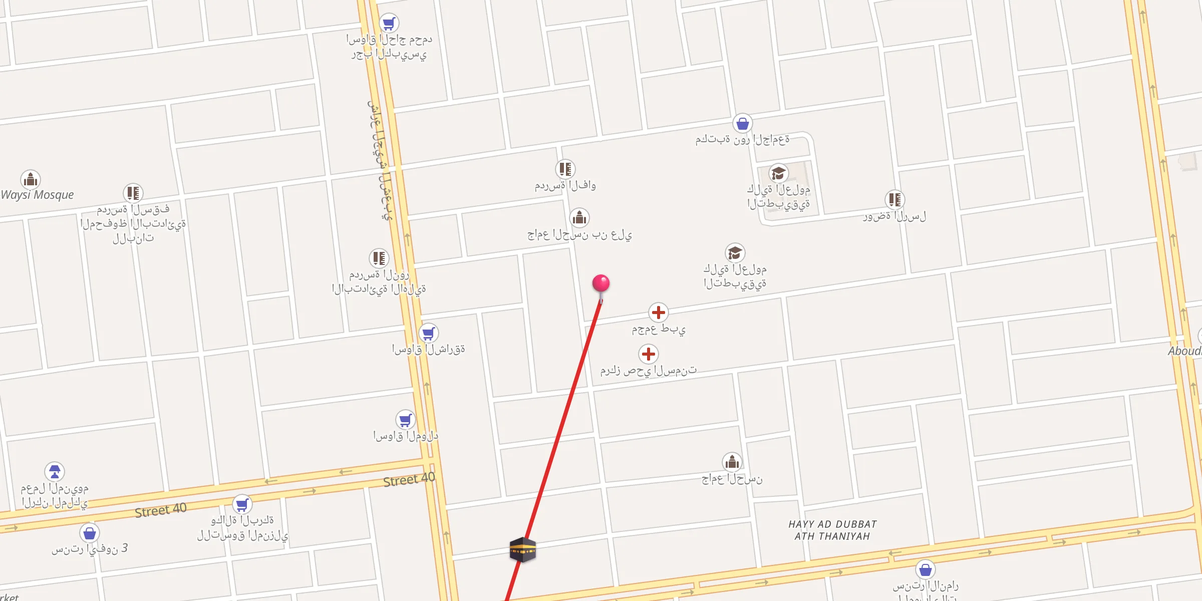 Carte de localisation : جامع الحسن بن علي