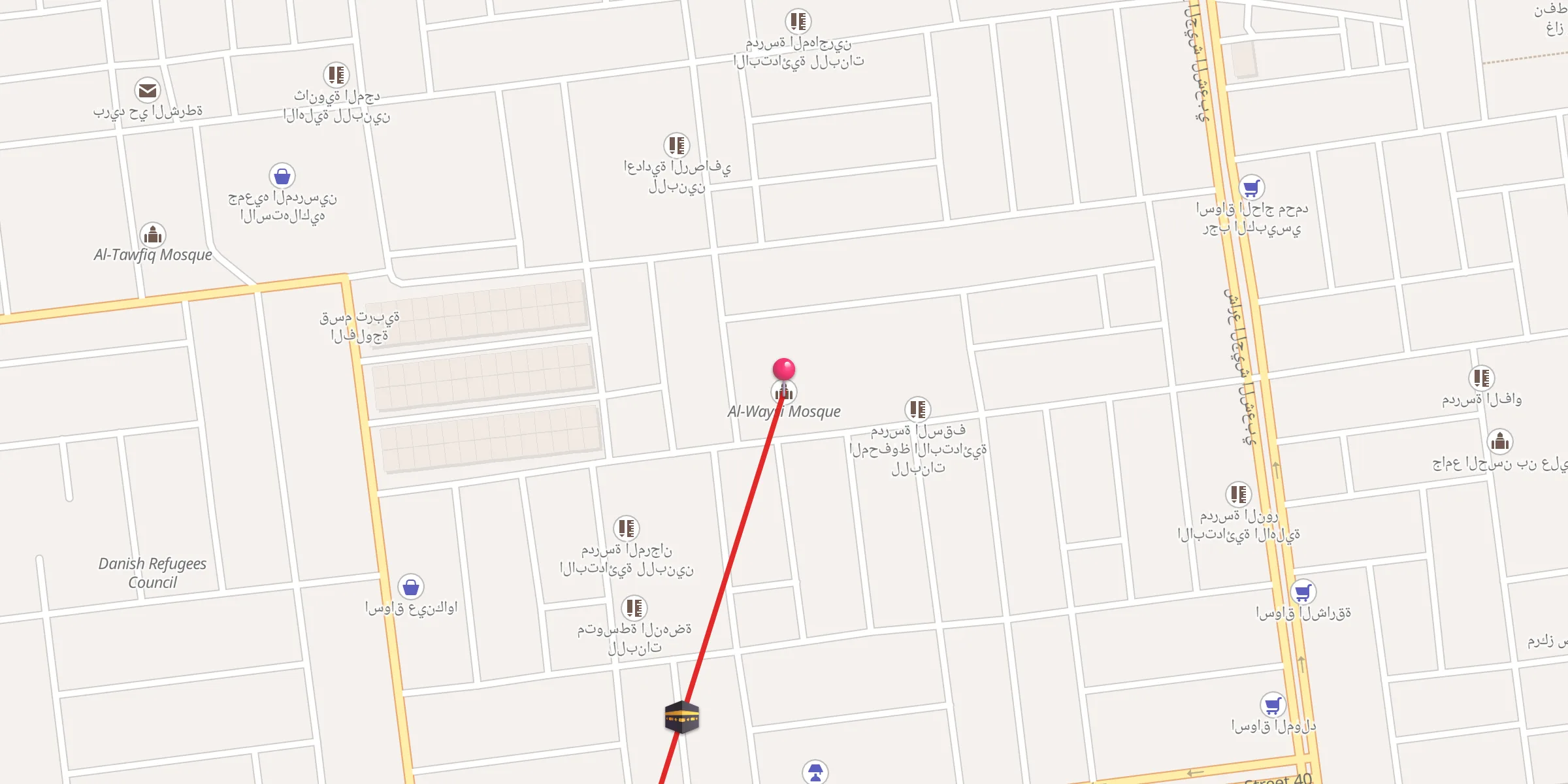 Carte de localisation : جامع الويسي