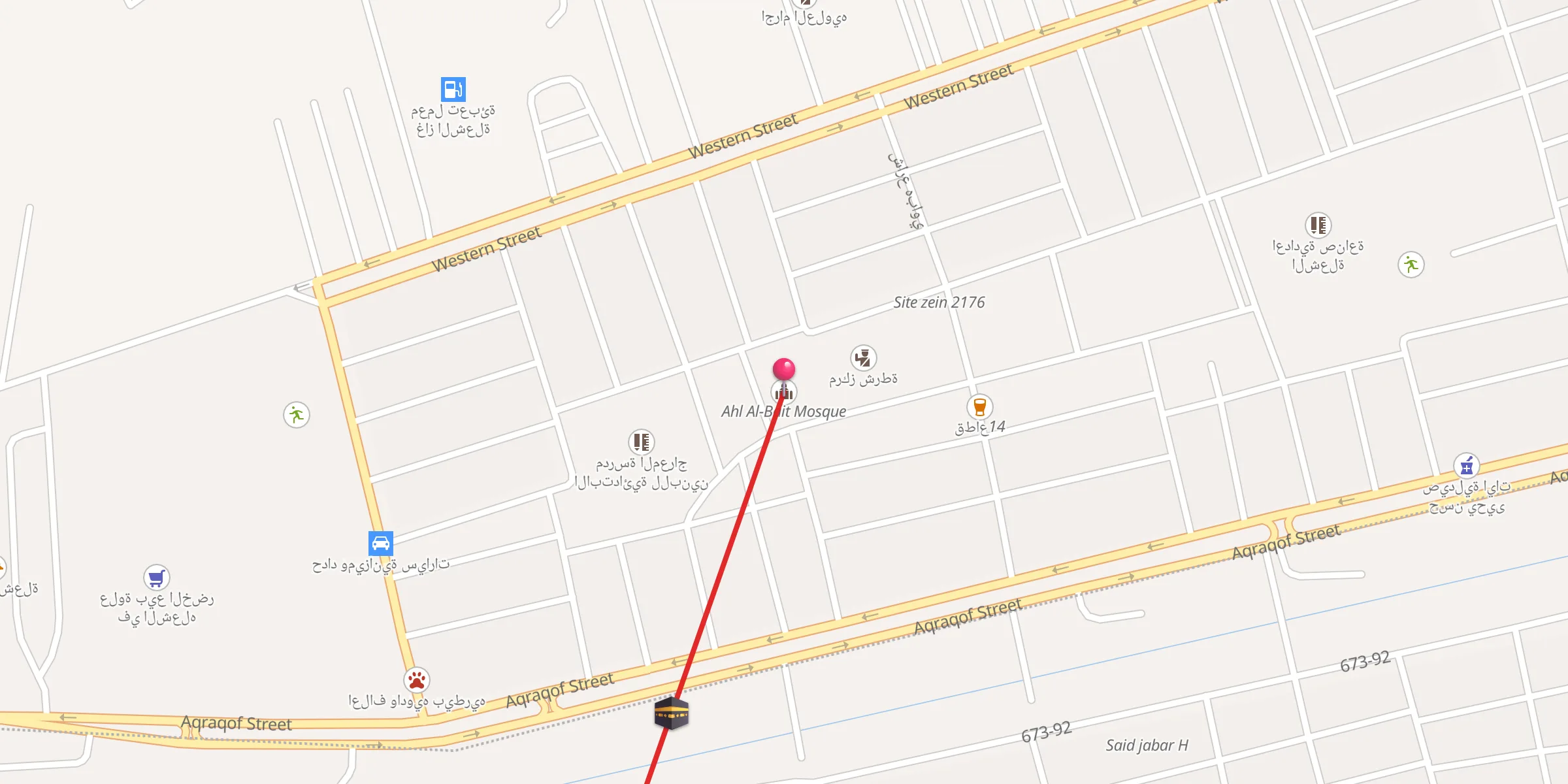 Carte de localisation : جامع أهل البيت