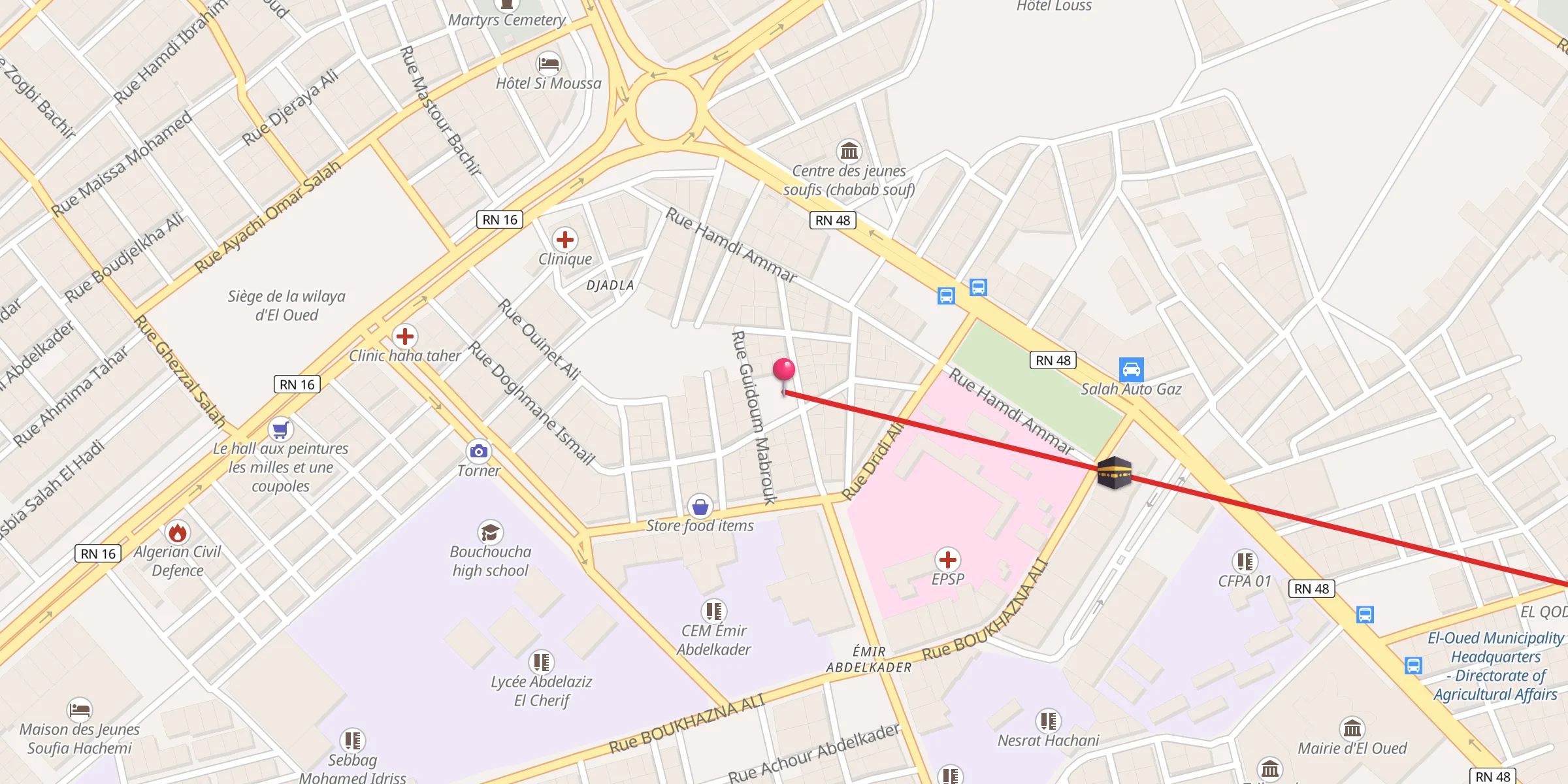 Carte de localisation : مسجد الأمير عبد القادر