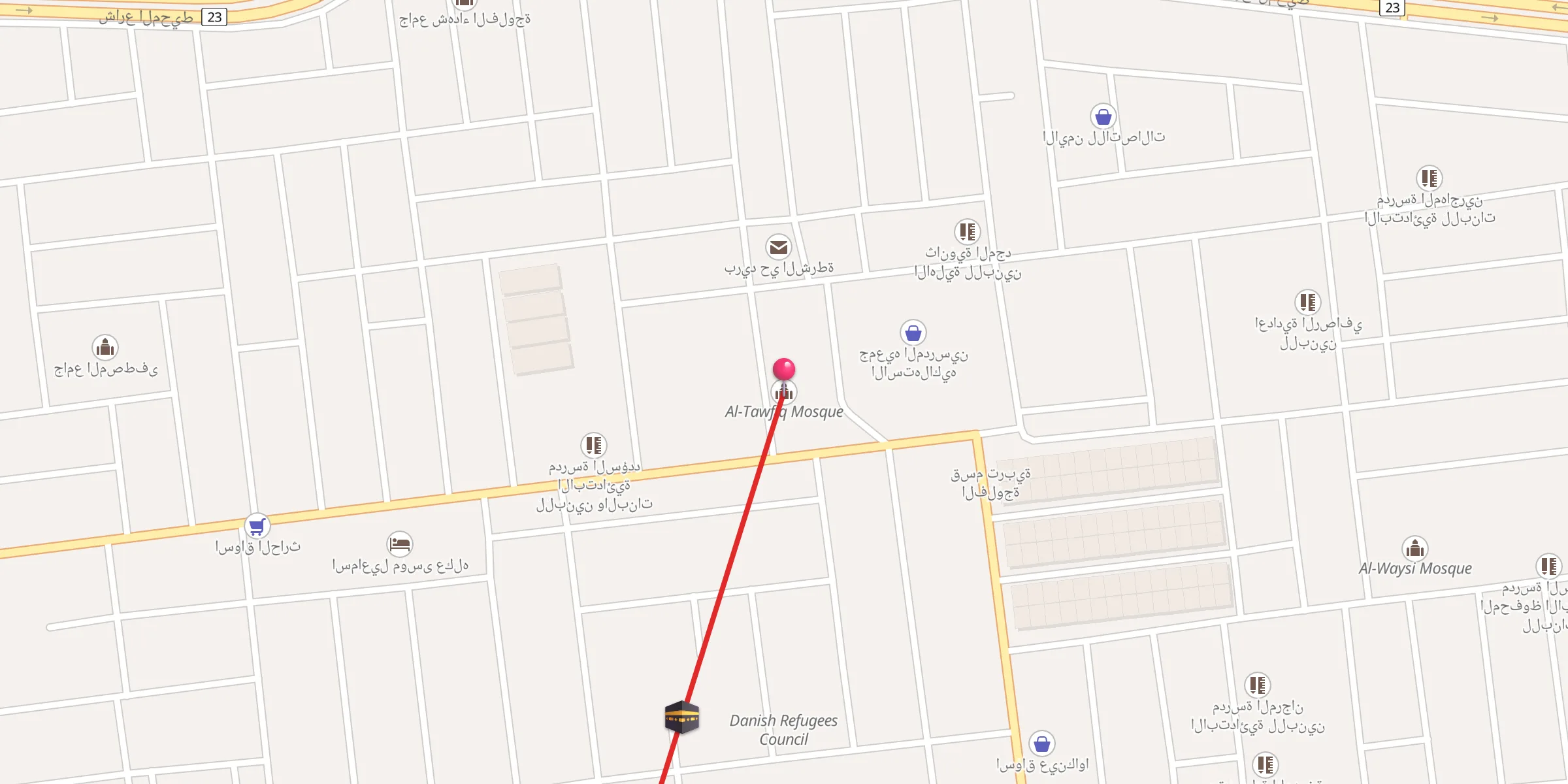 Carte de localisation : جامع التوفيق