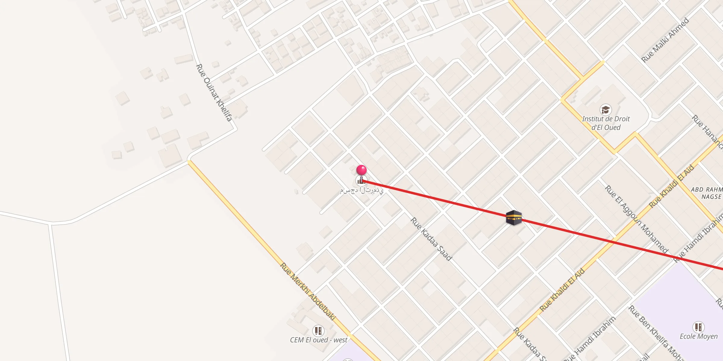 Carte de localisation : Mosquée El Tirmidhi;مسجد الترمذي