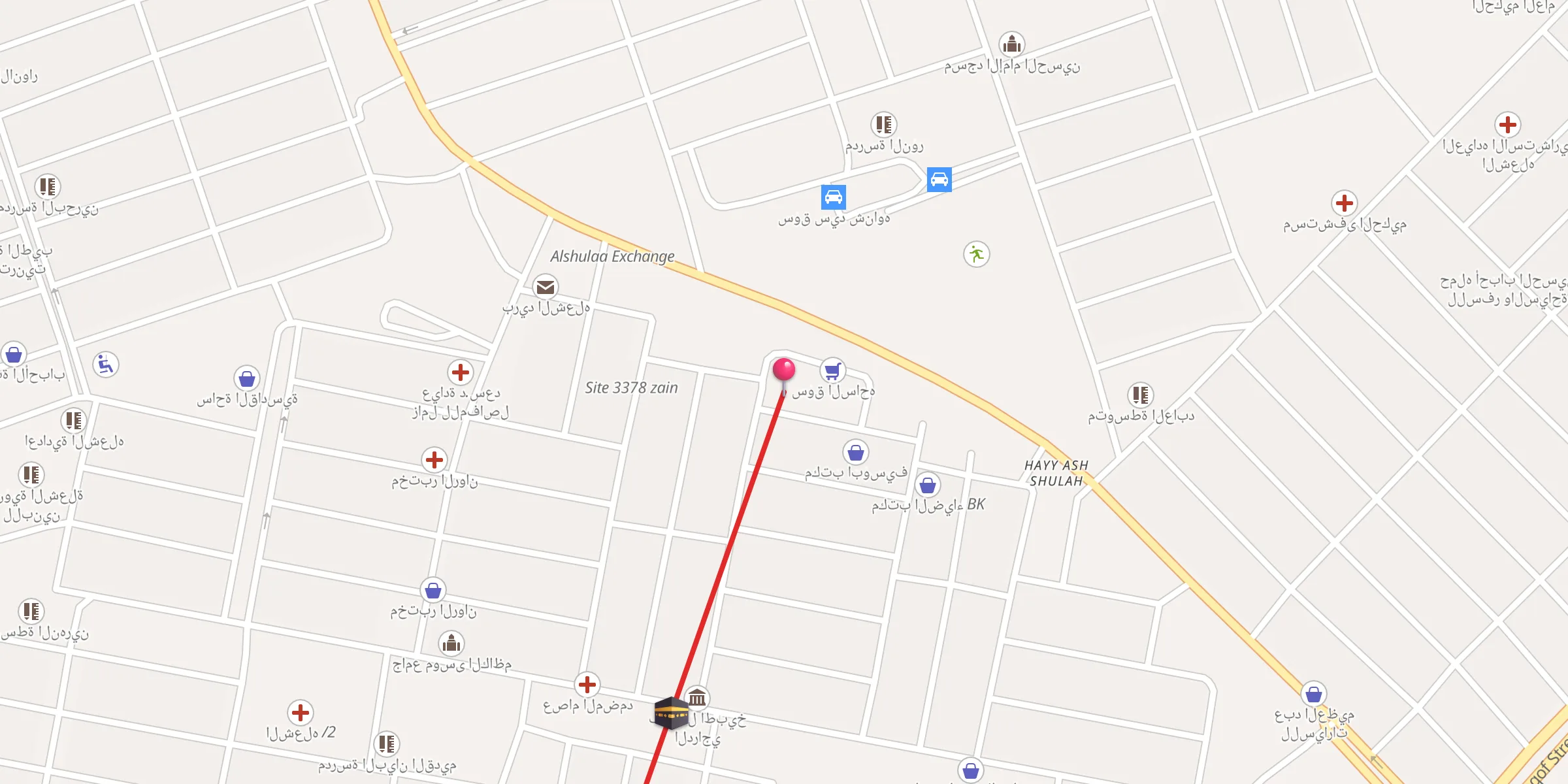 Carte de localisation : جامع البودراج
