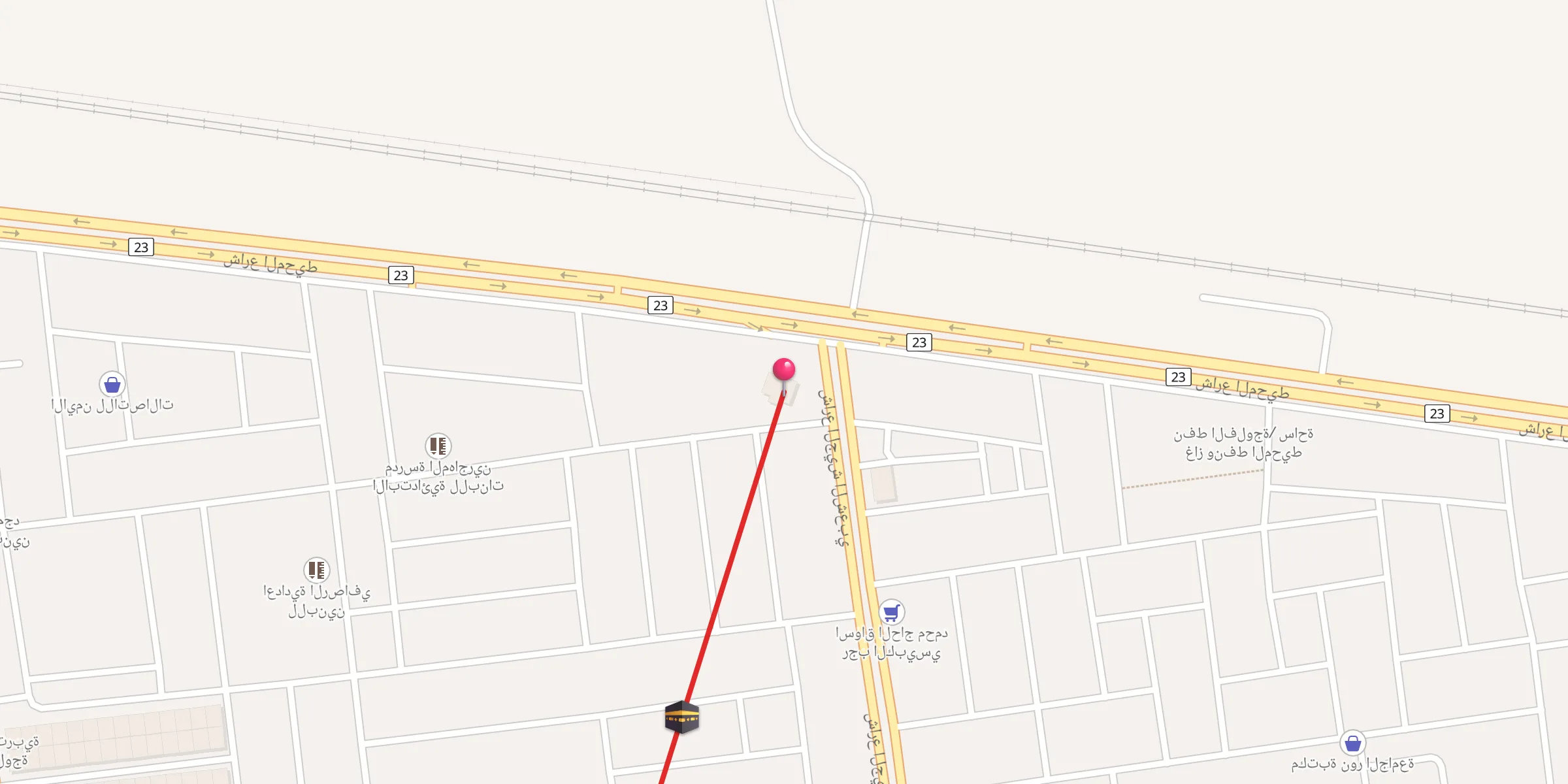 Carte de localisation : جامع الشهداء