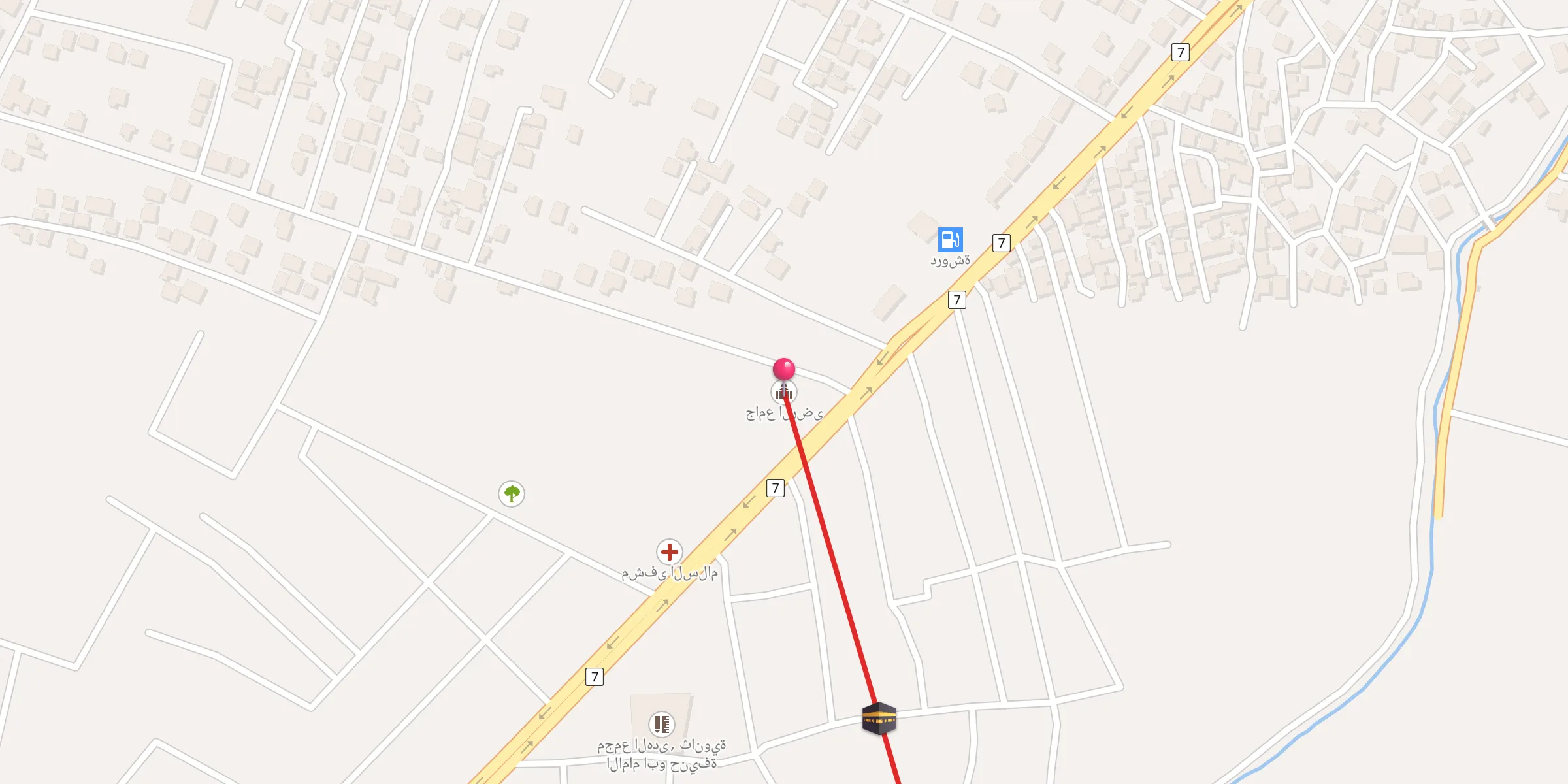 Carte de localisation : جامع الرضى