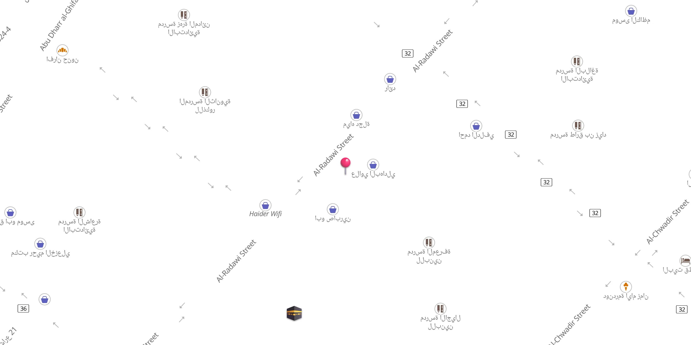 Carte de localisation : Al-Imam Al-Rada Mosque