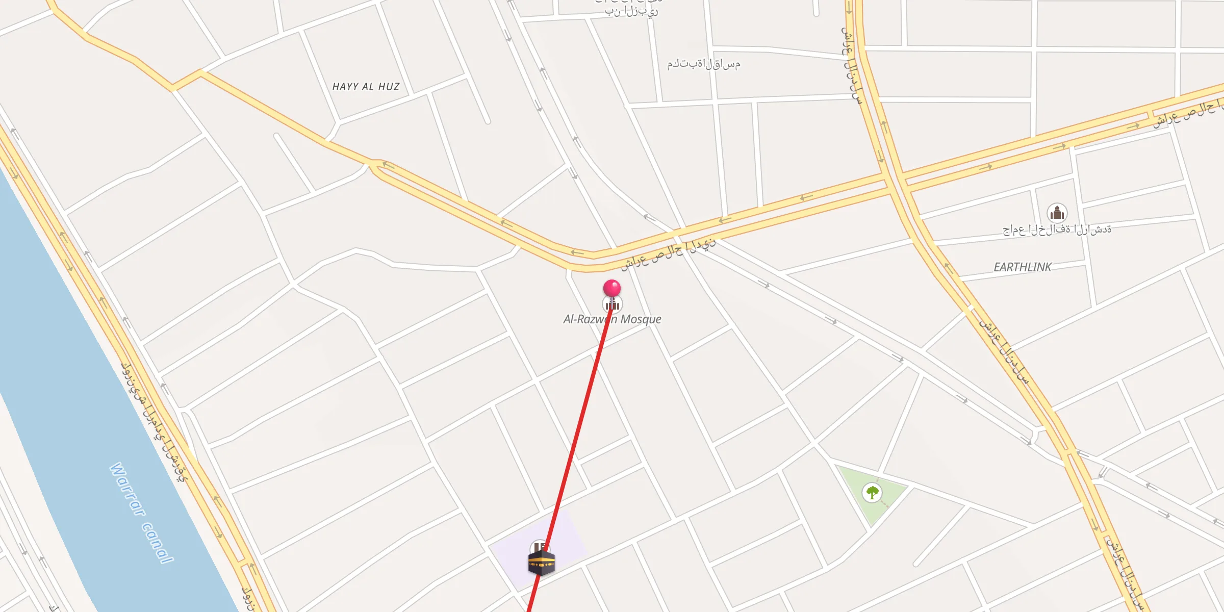 Carte de localisation : جامع الرضوان