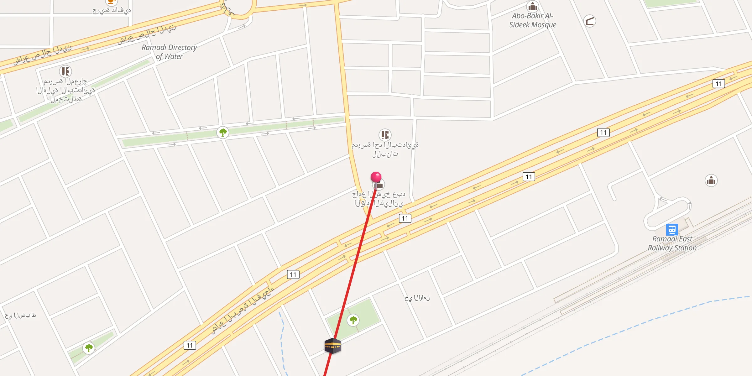 Carte de localisation : جامع الشيخ عبد القادر الكيلاني