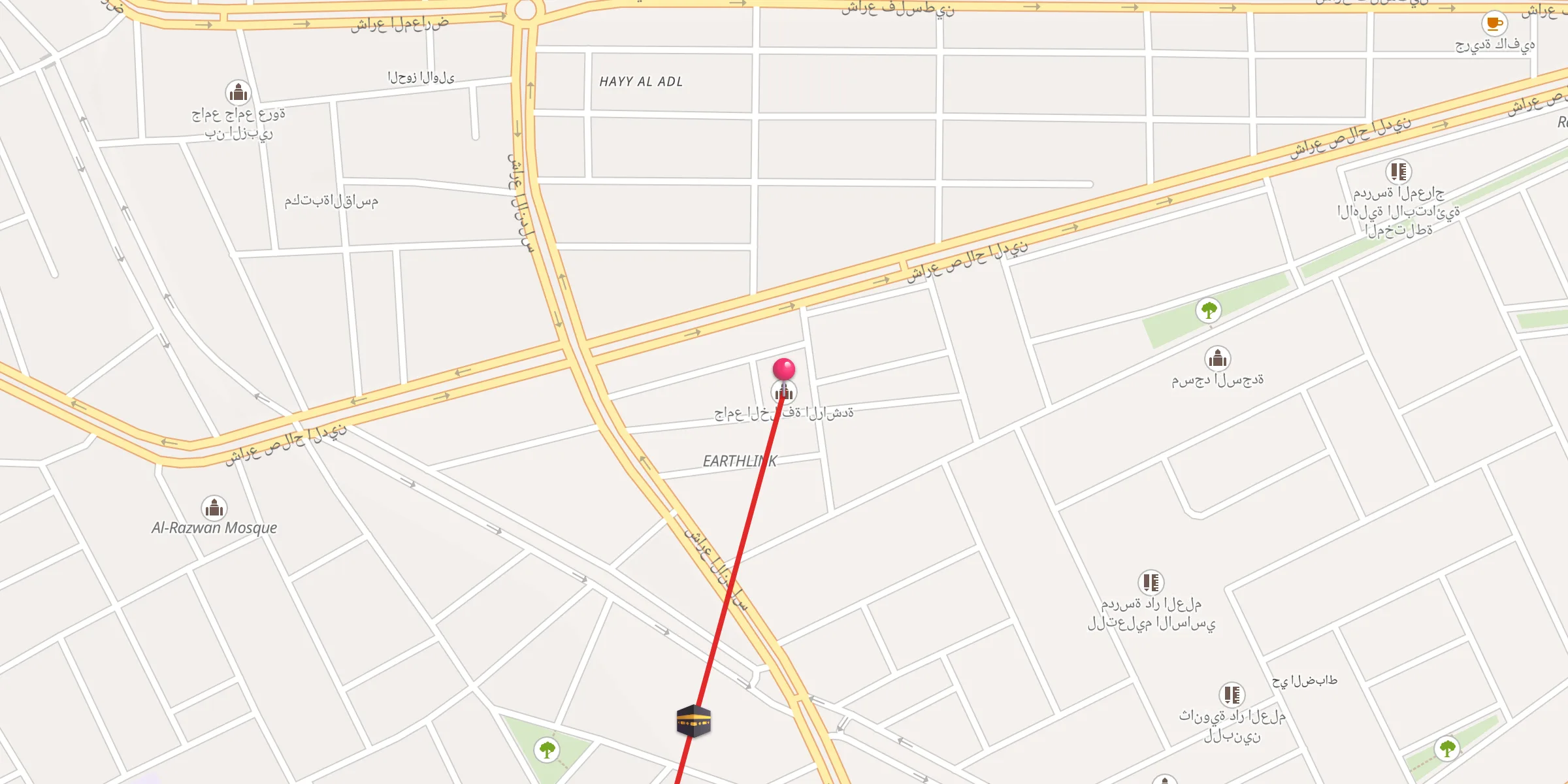 Carte de localisation : جامع الخلافة الراشدة
