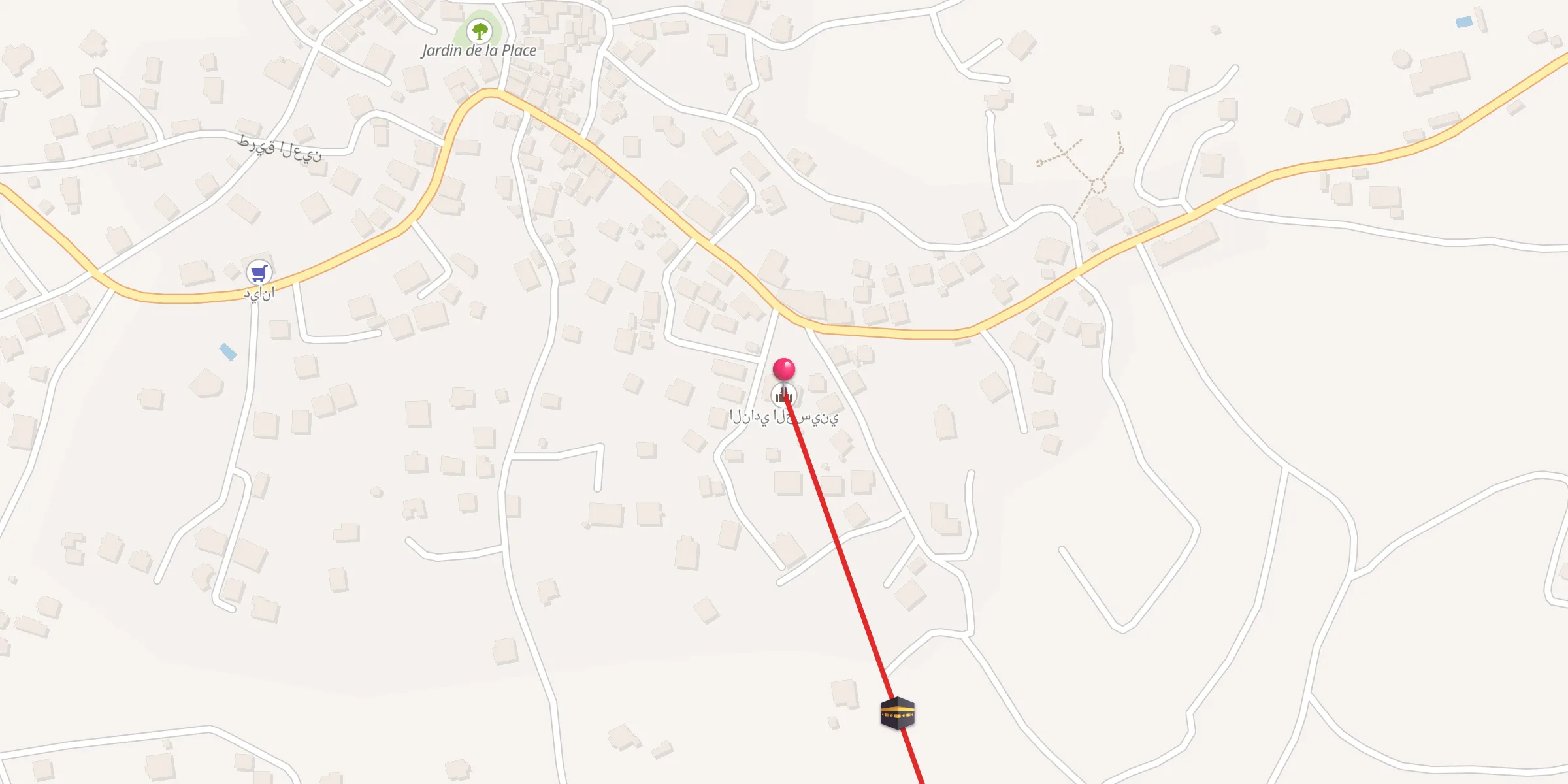 Carte de localisation : النادي الحسيني