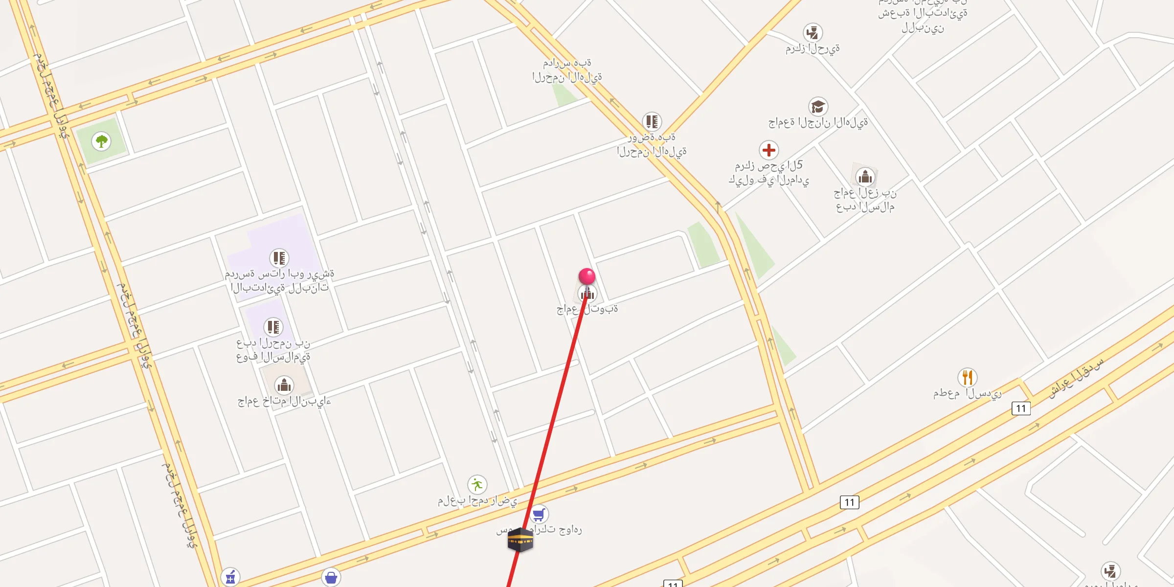 Carte de localisation : جامع التوبة