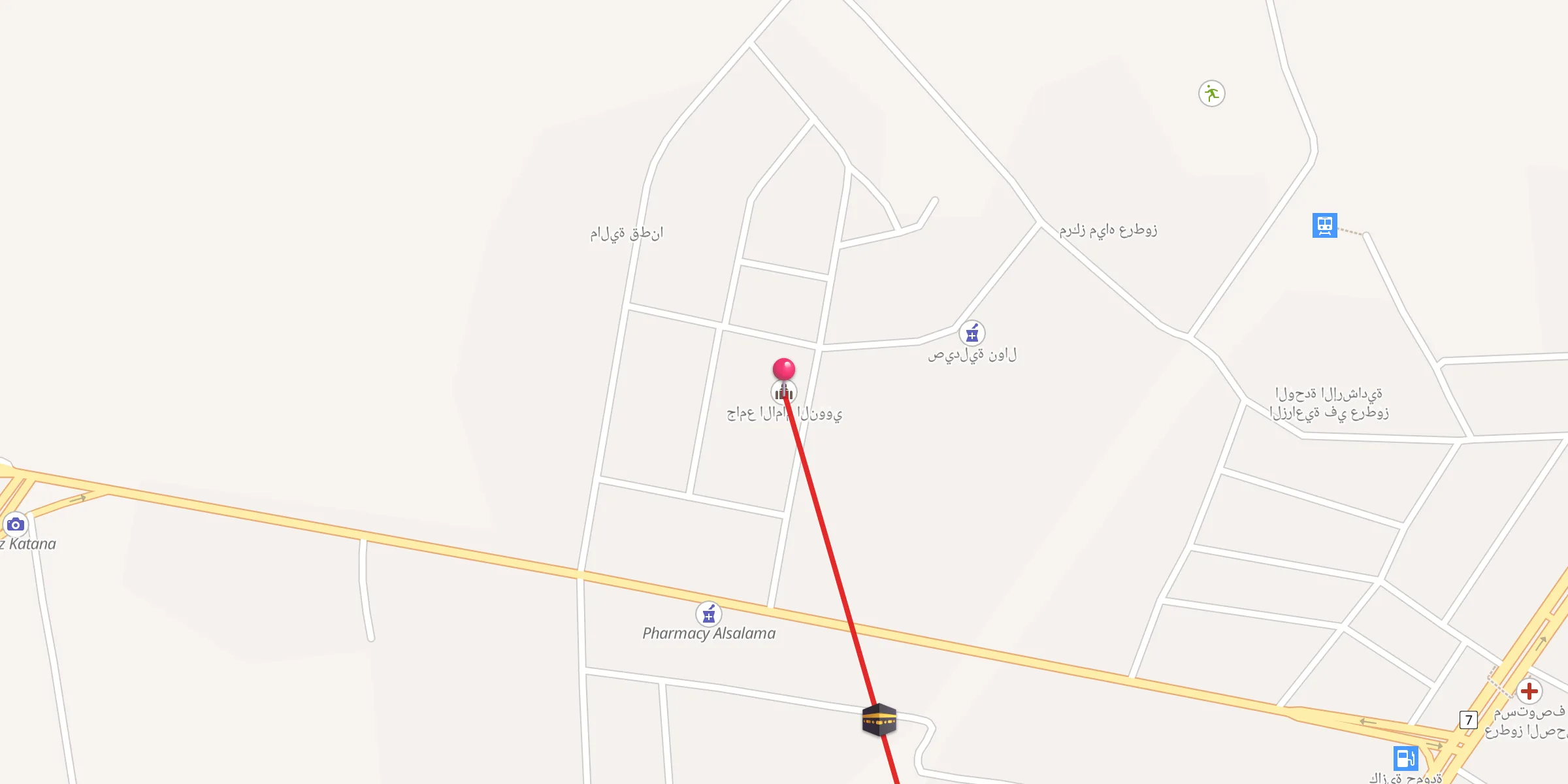 Carte de localisation : جامع الامام النووي