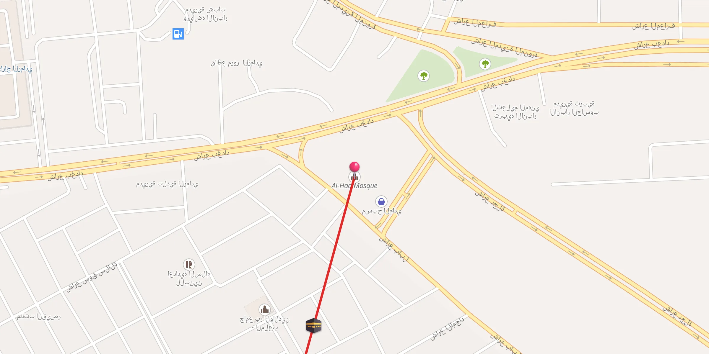 Carte de localisation : جامع الحق