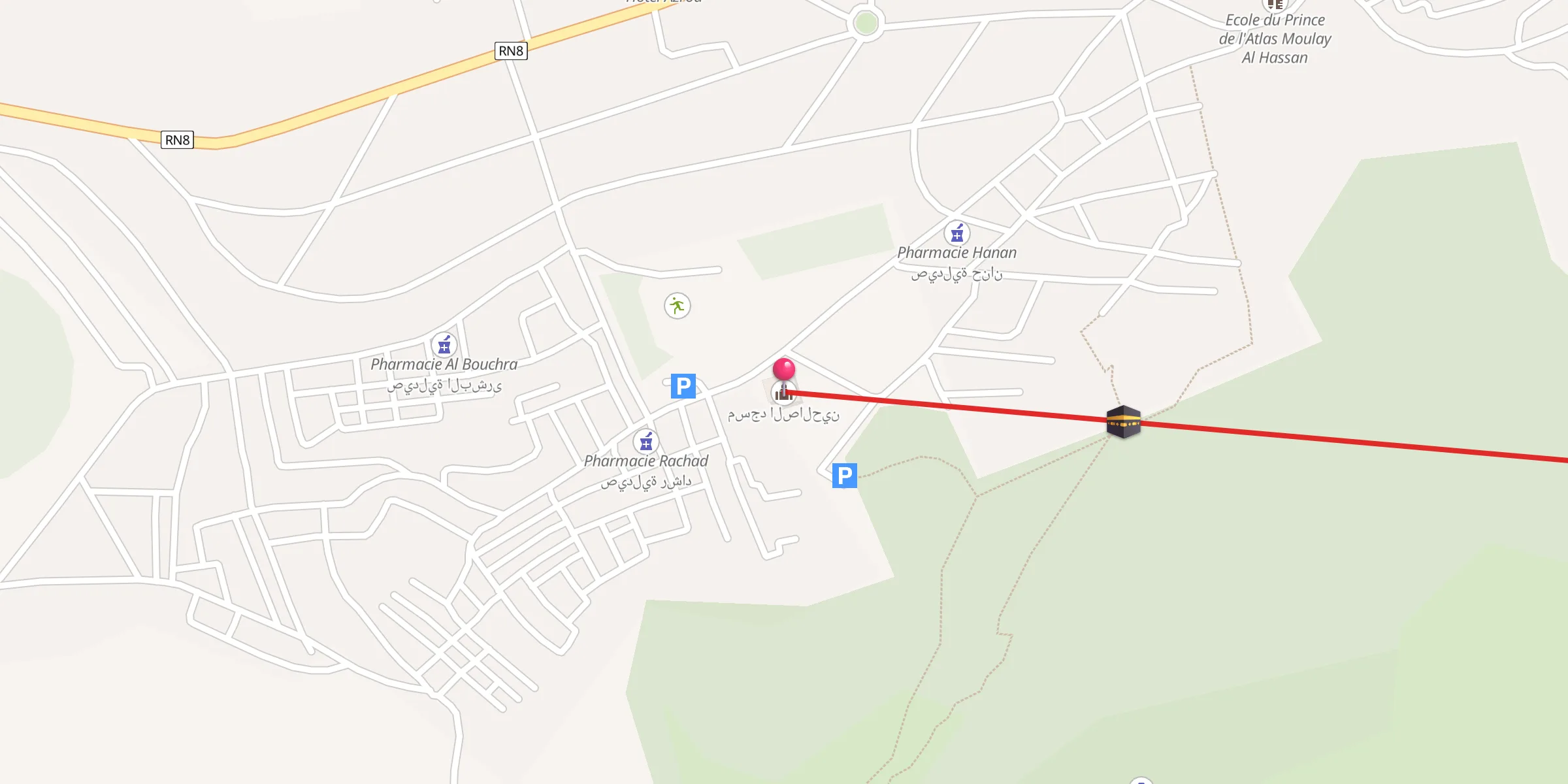 Carte de localisation : مسجد الصالحين
