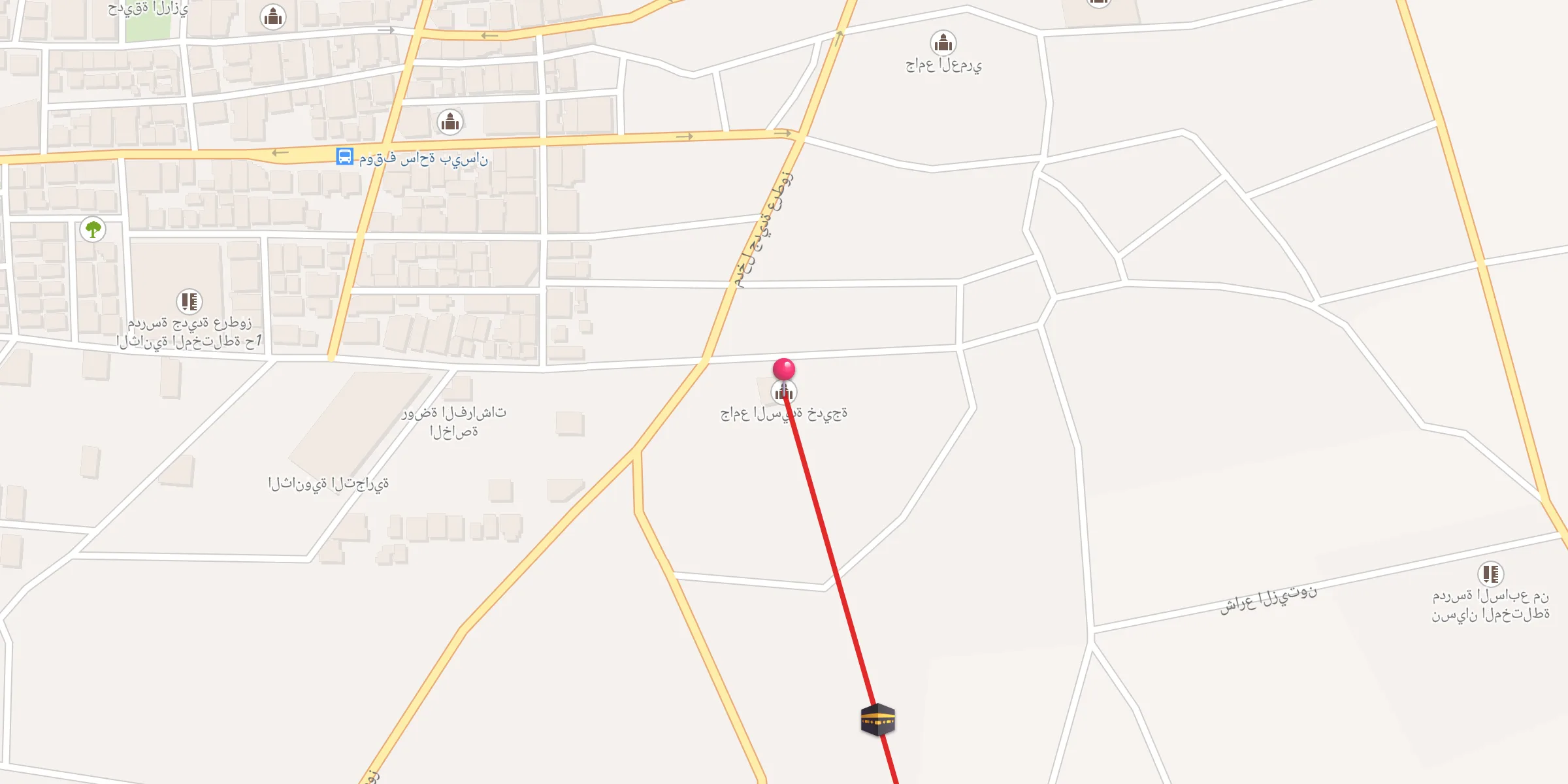 Carte de localisation : جامع السيدة خديجة