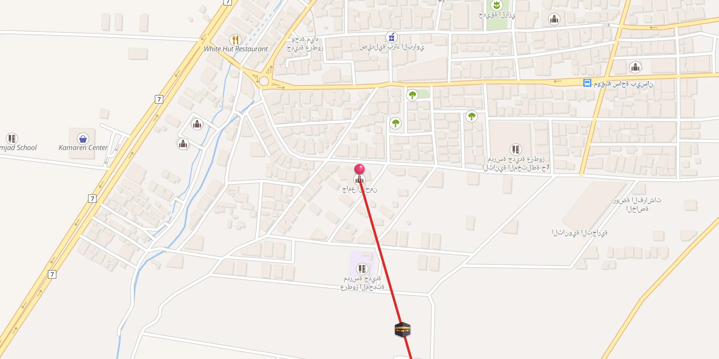 Carte de localisation : جامع الرحمن