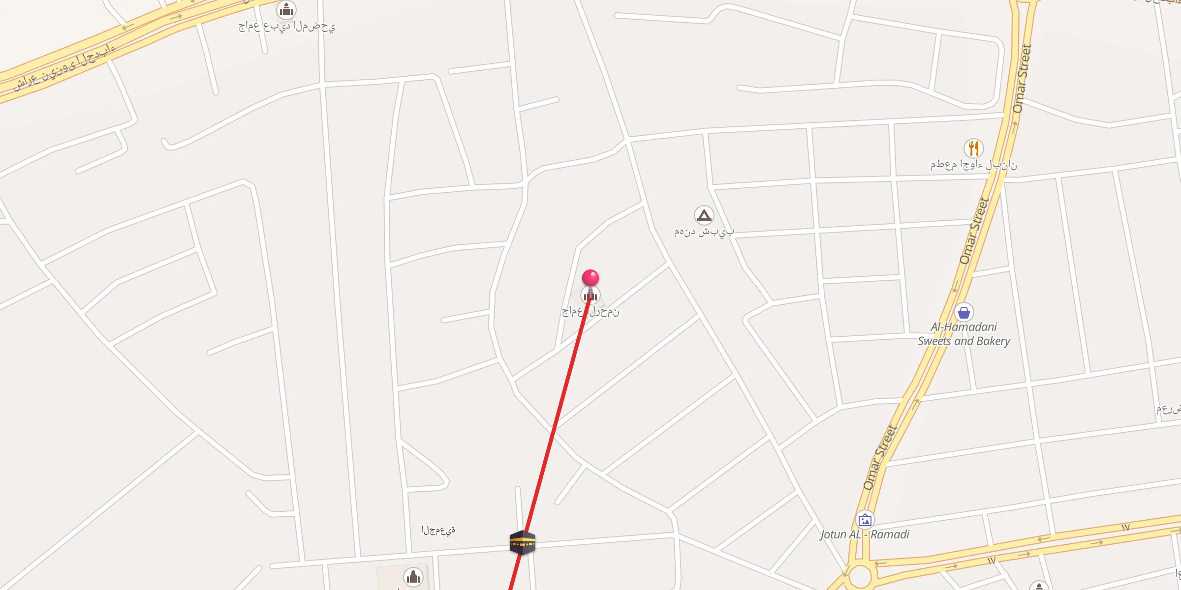 Carte de localisation : جامع الرحمن