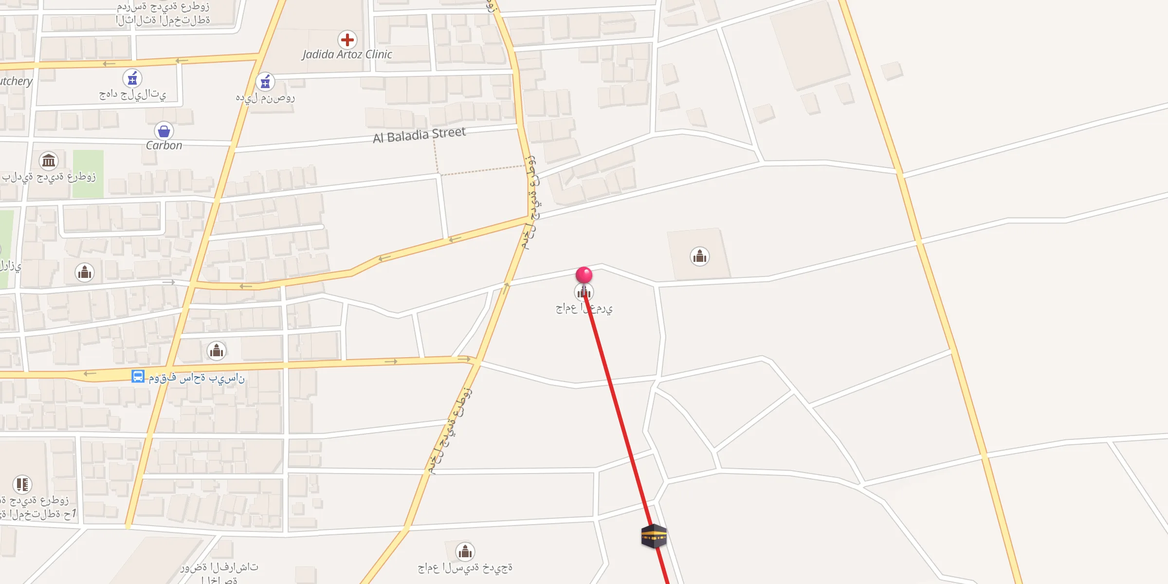 Carte de localisation : جامع العمري