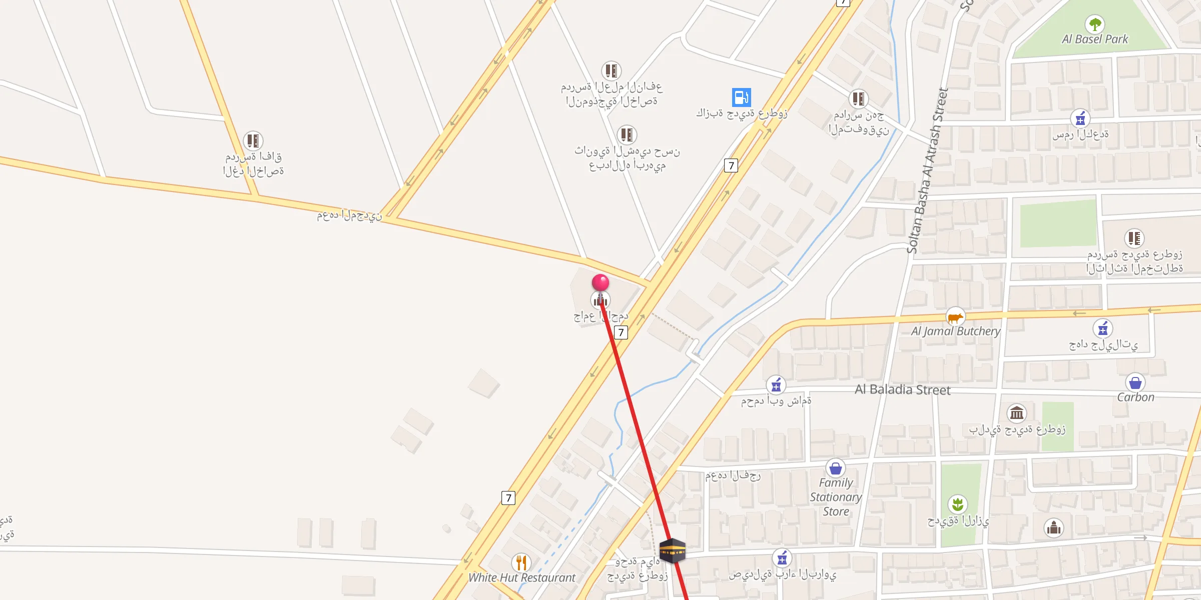 Carte de localisation : جامع الاحمد