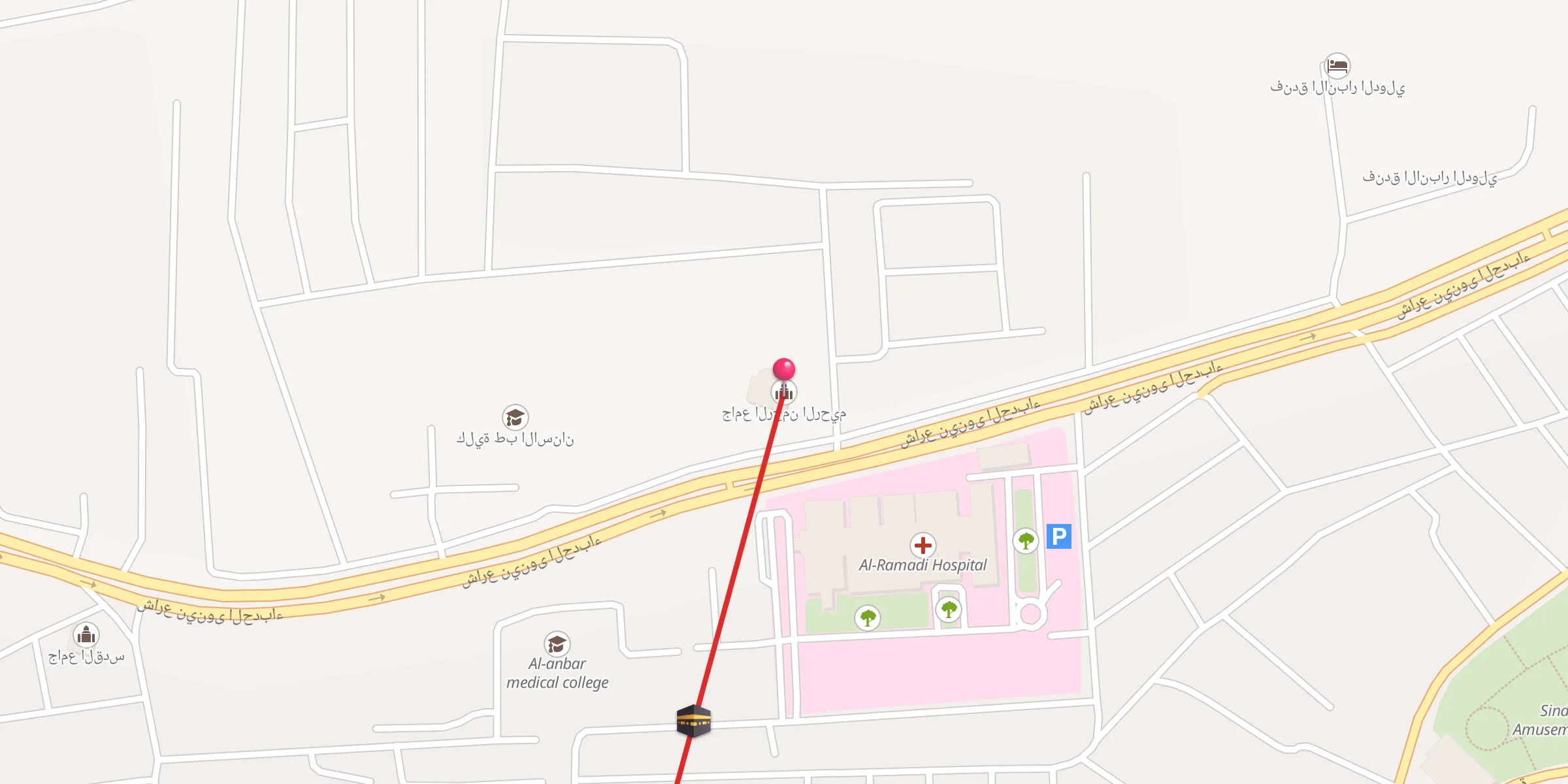 Carte de localisation : جامع الرحمن الرحيم