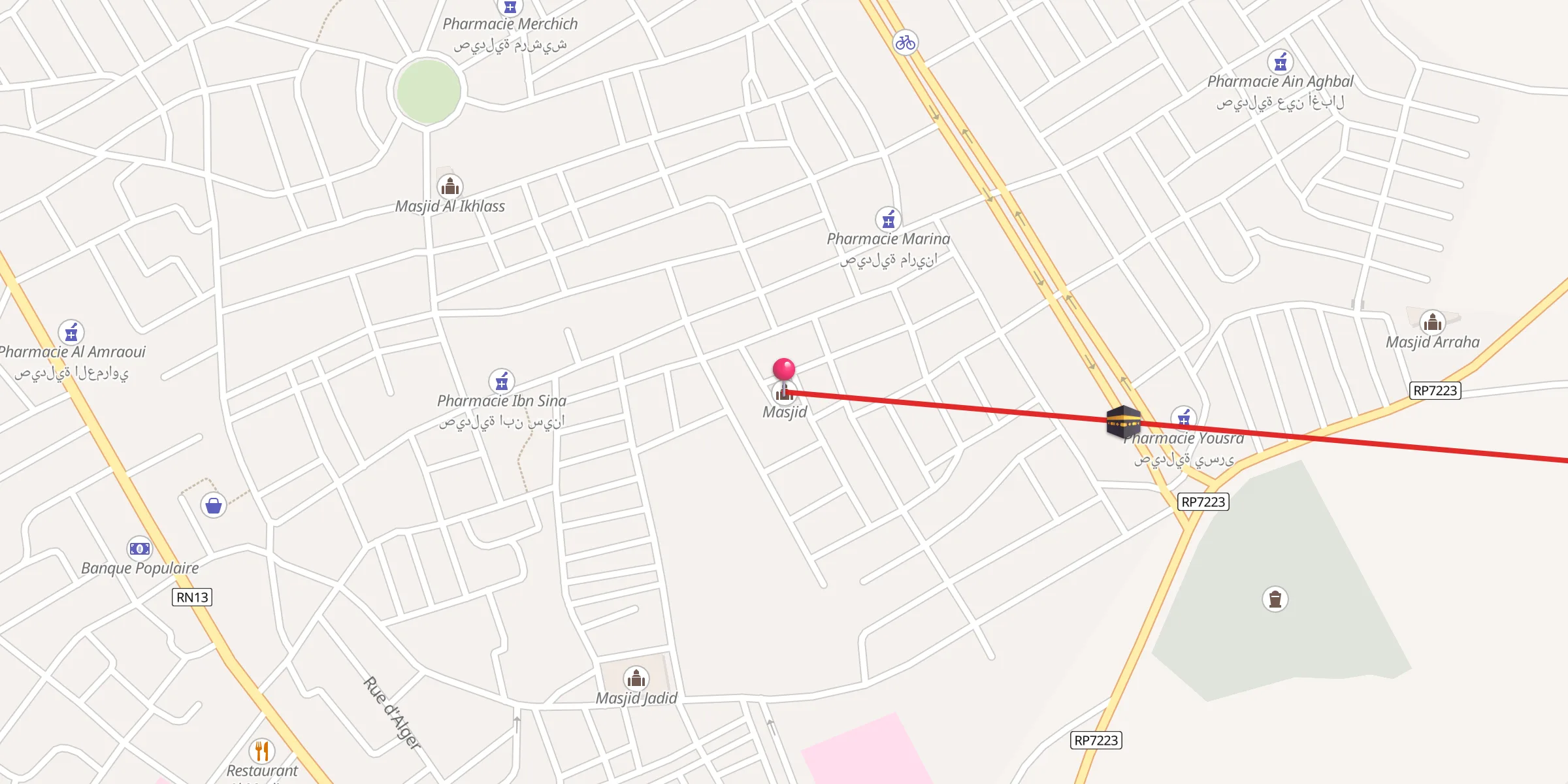 Carte de localisation : Masjid