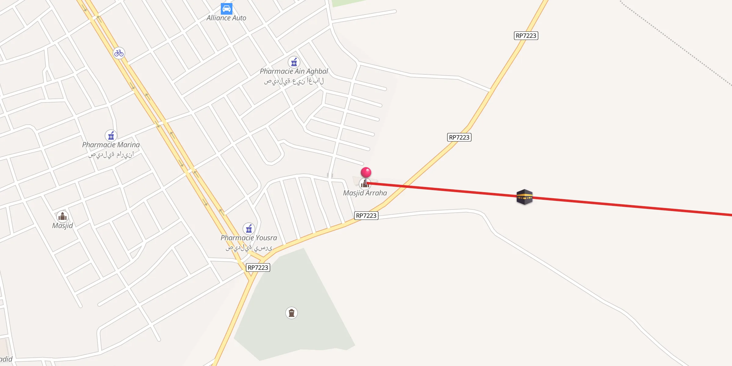 Carte de localisation : Masjid Arraha