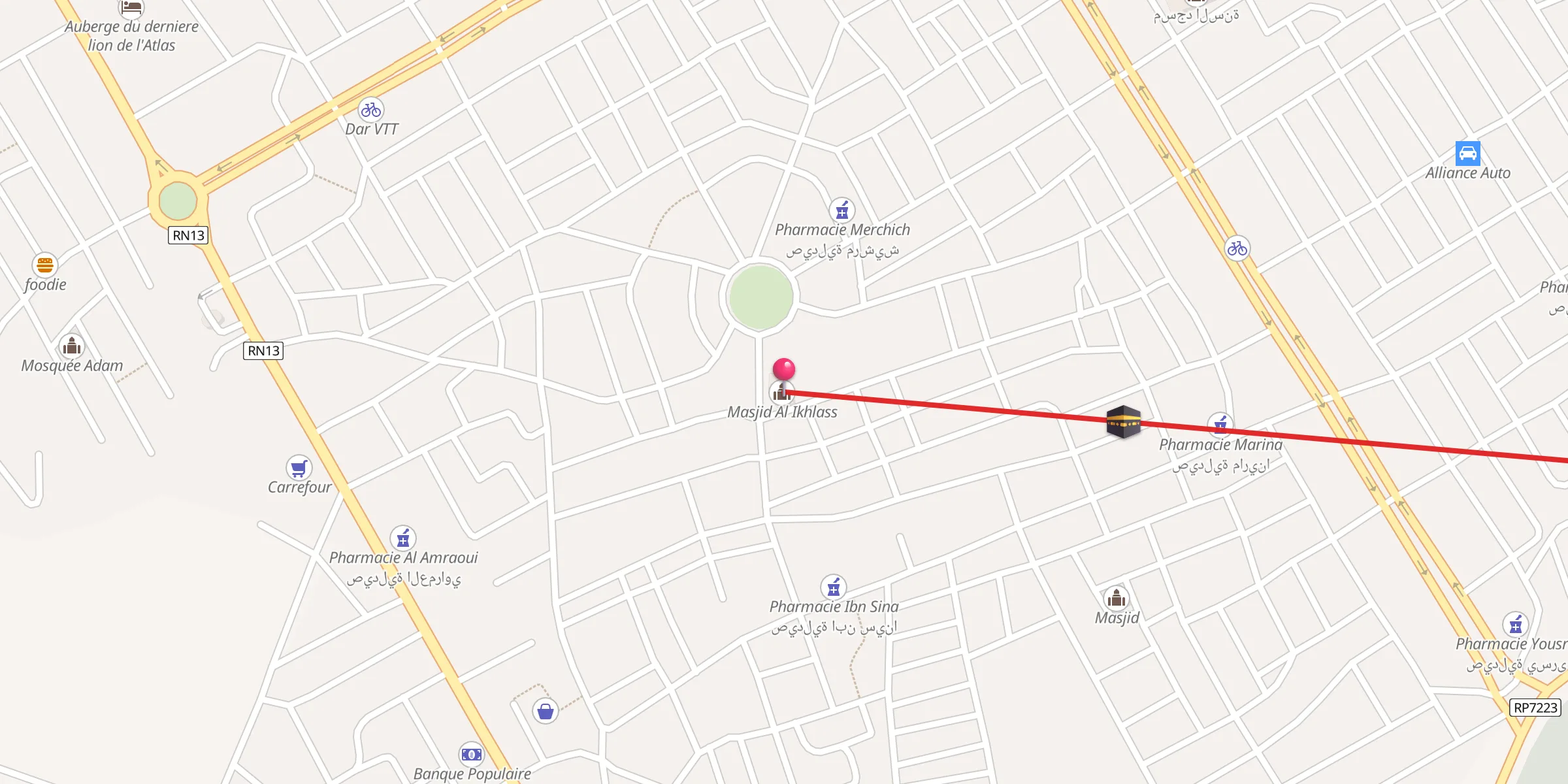 Carte de localisation : Masjid Al Ikhlass مسجد الاخلاص