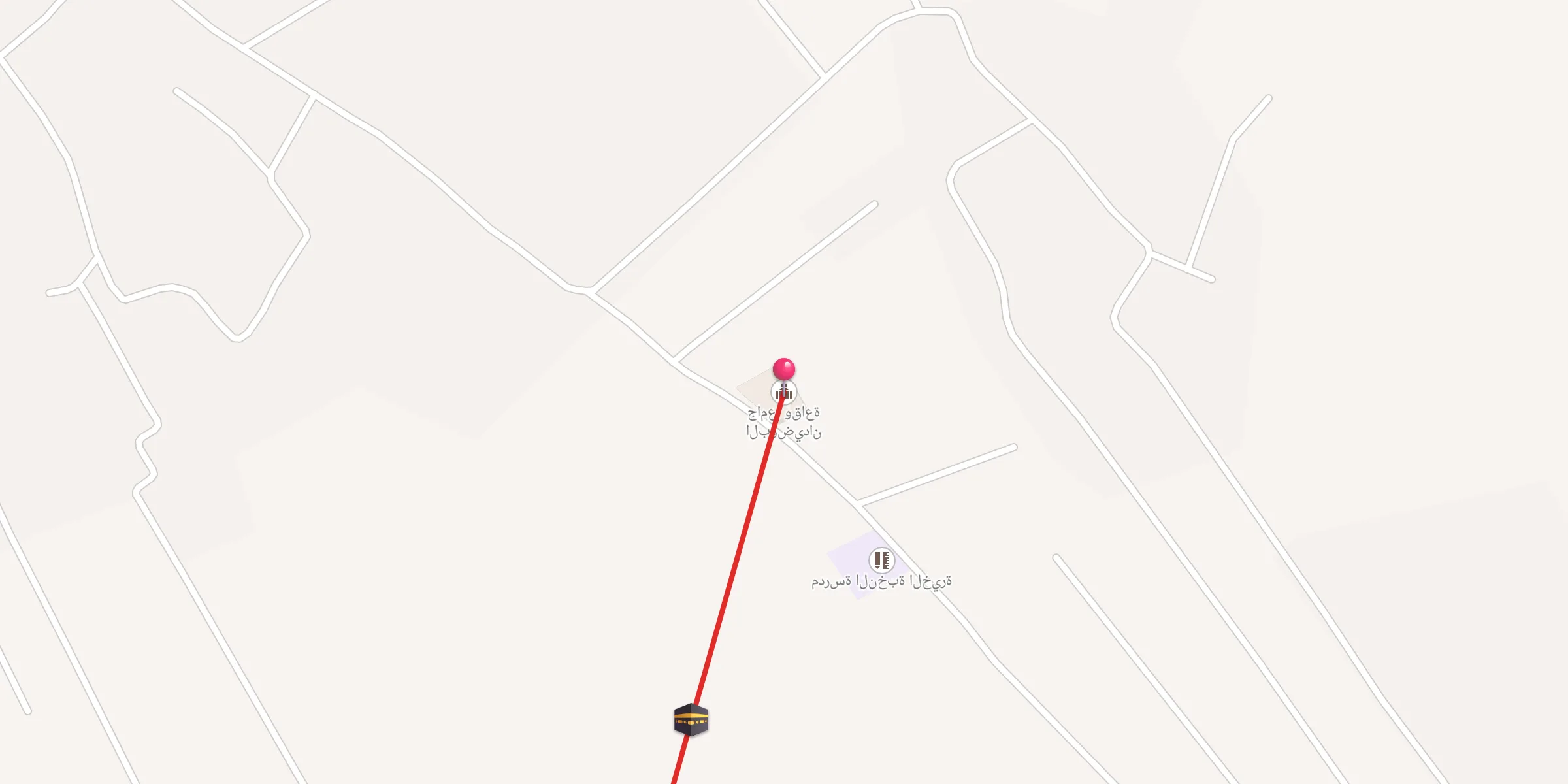 Carte de localisation : جامع  وقاعة البوضيدان