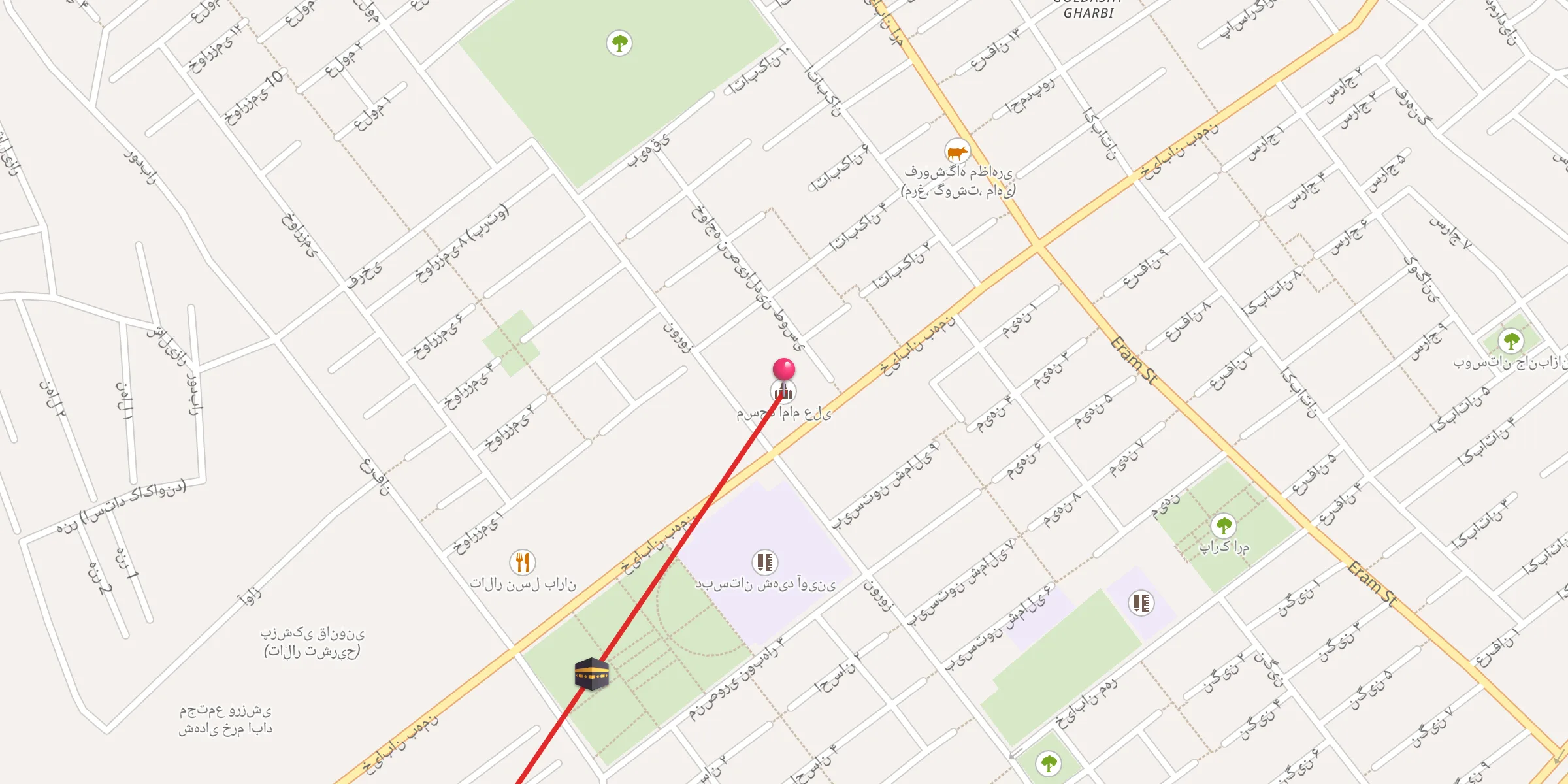 Carte de localisation : مسجد امام علی