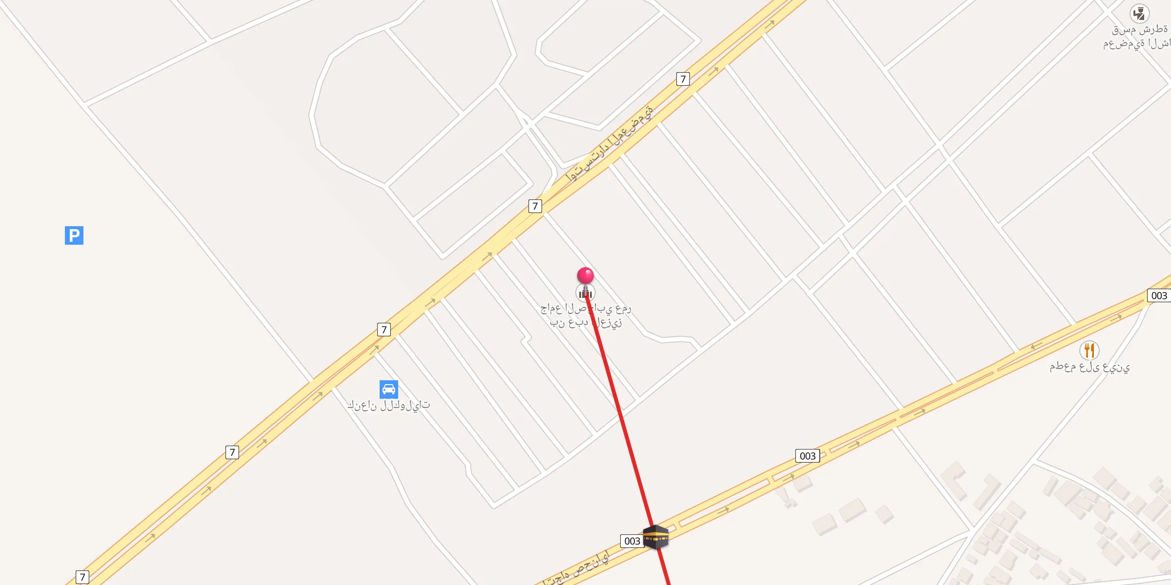 Carte de localisation : جامع الصحابي عمر بن عبد العزيز
