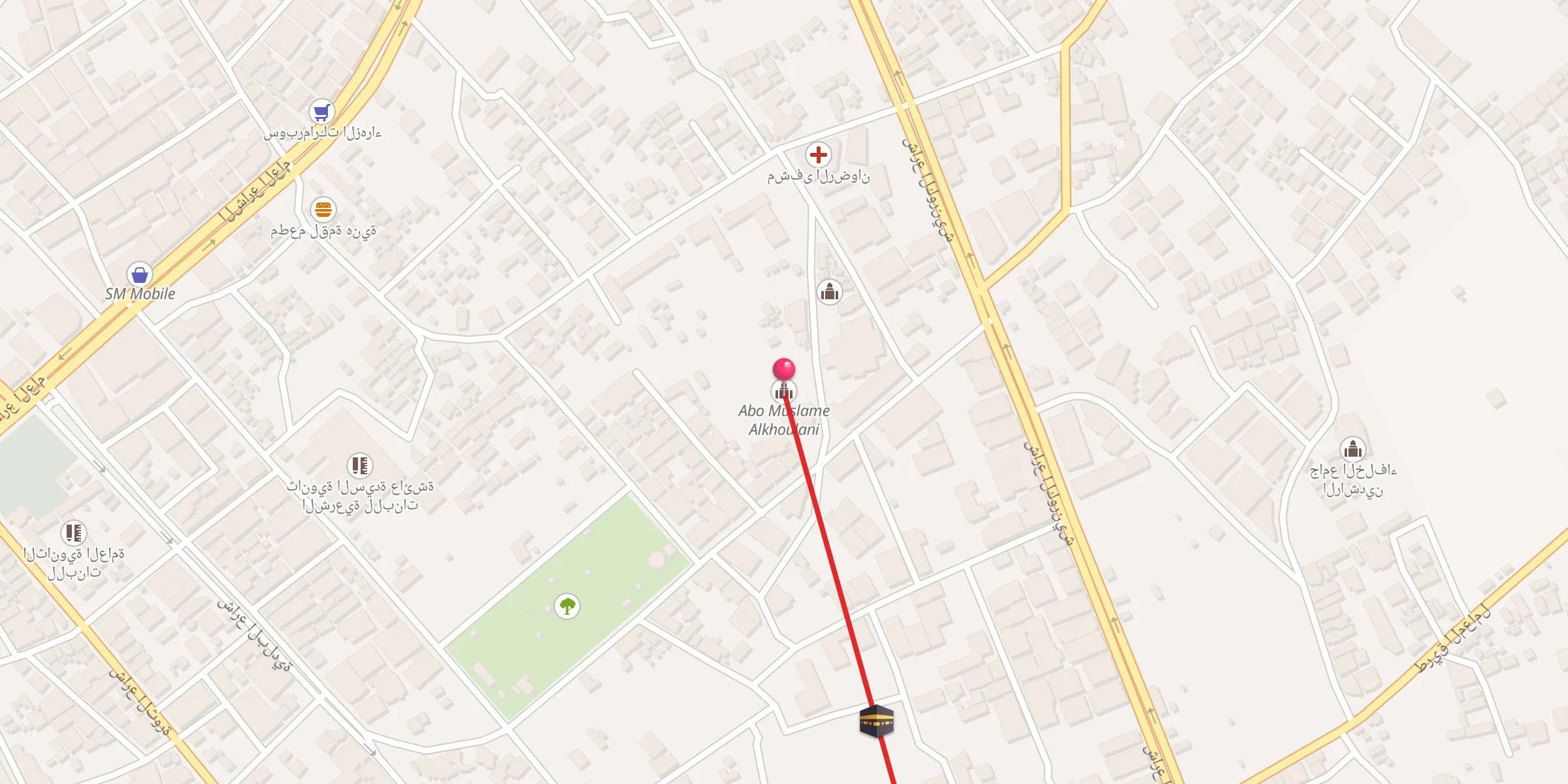 Carte de localisation : Abo Muslame Alkhoulani