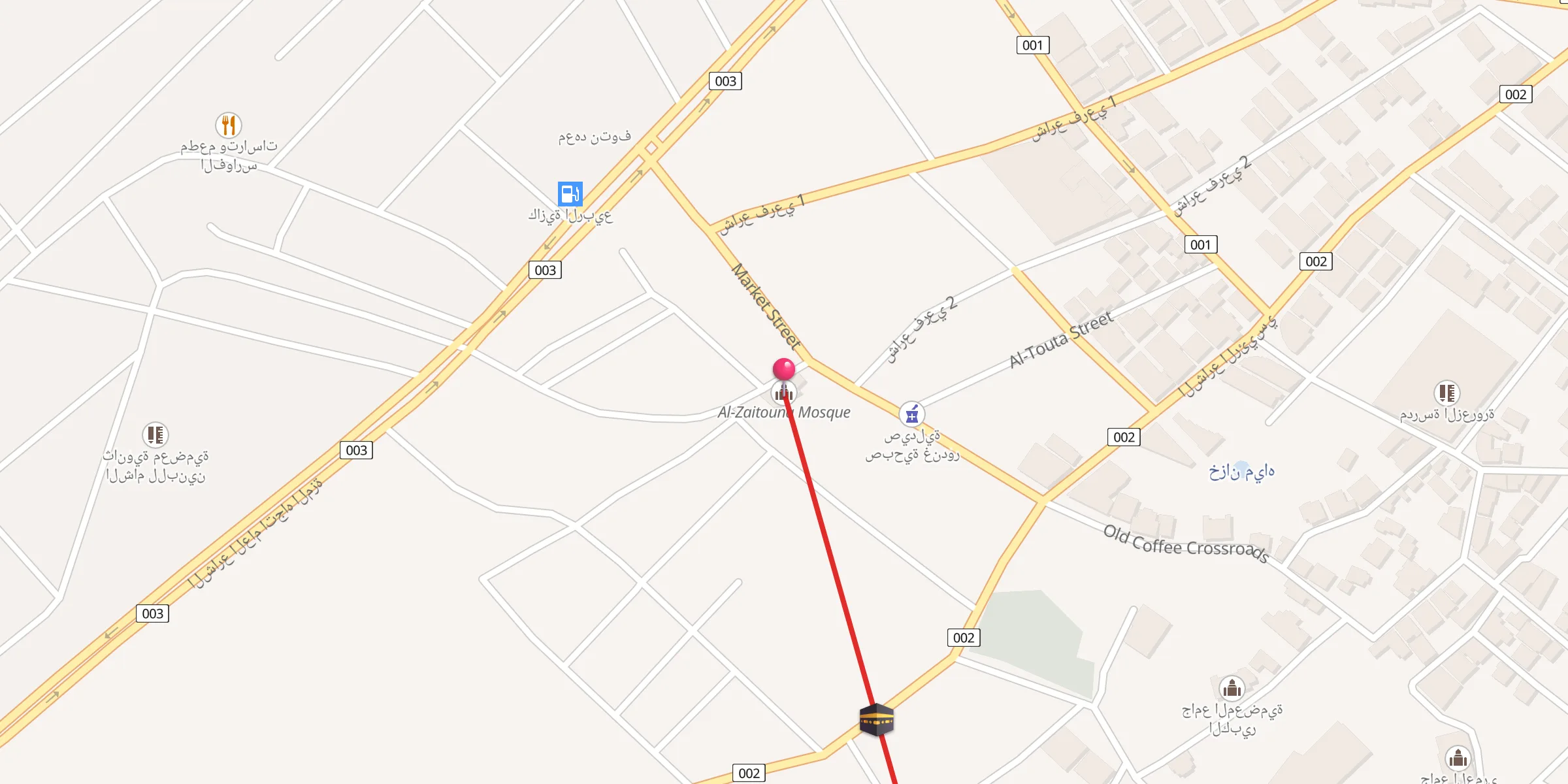 Carte de localisation : جامع الزيتونة
