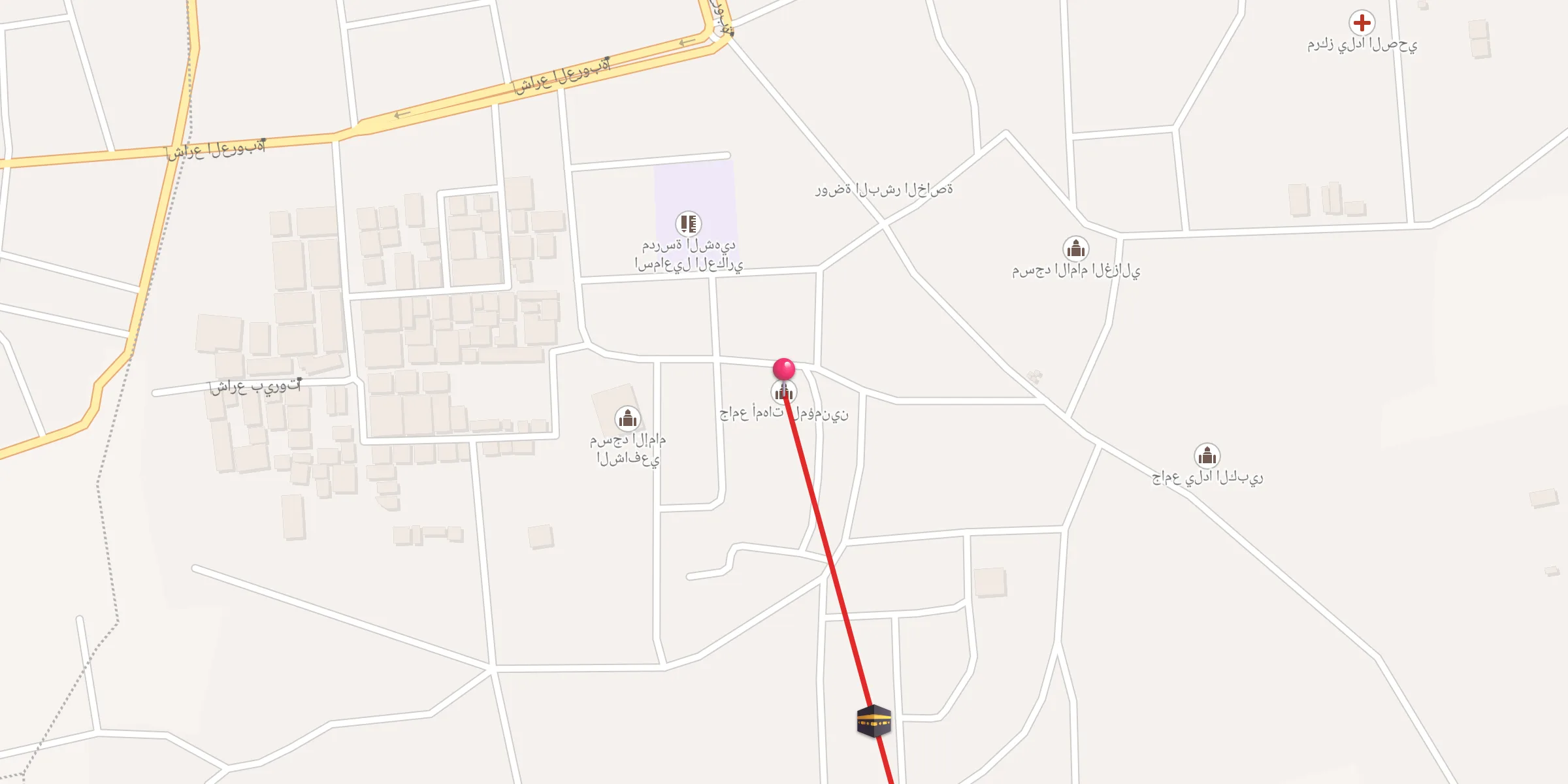 Carte de localisation : جامع أمهات المؤمنين
