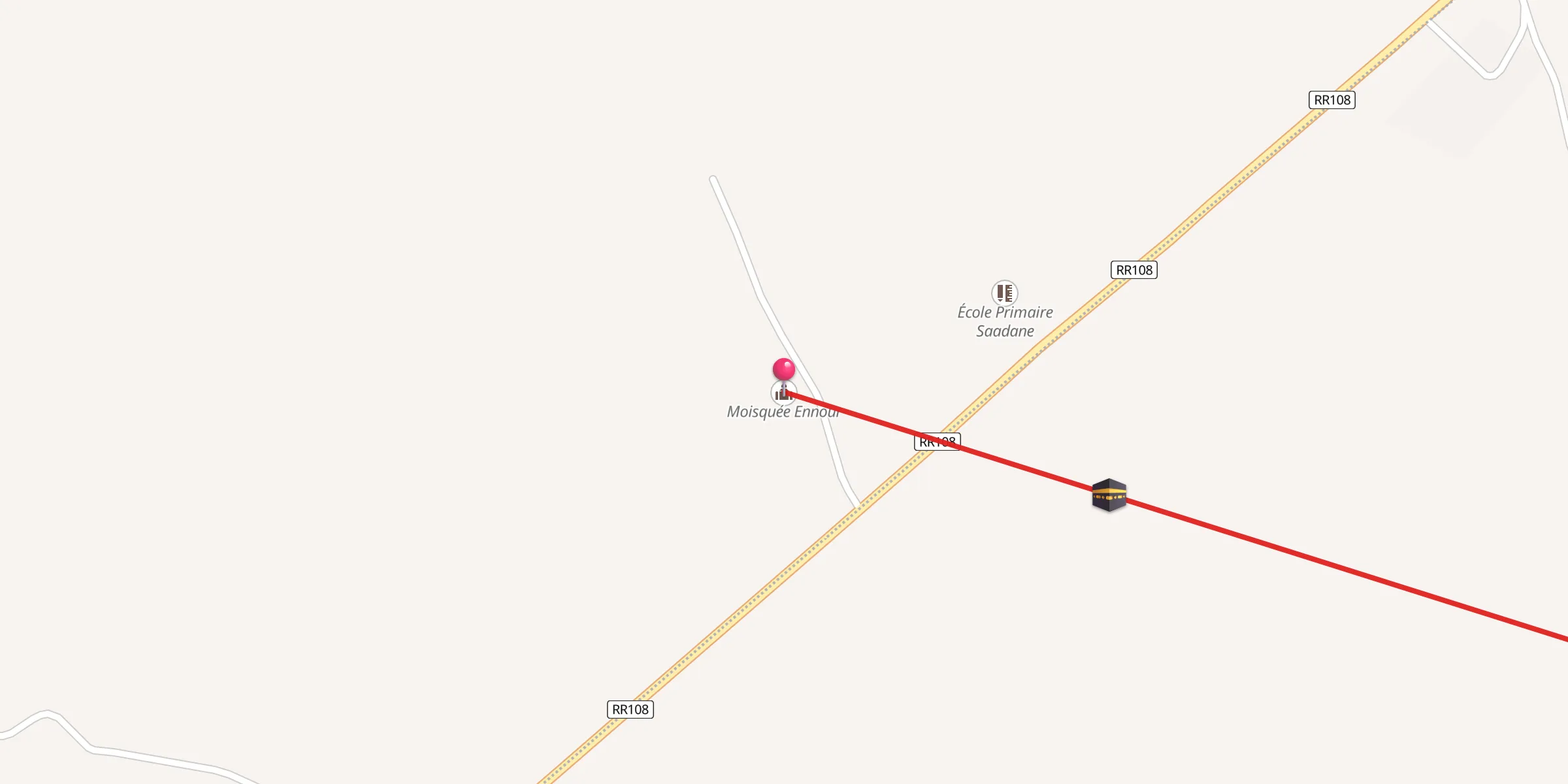 Carte de localisation : Moisquée Ennour