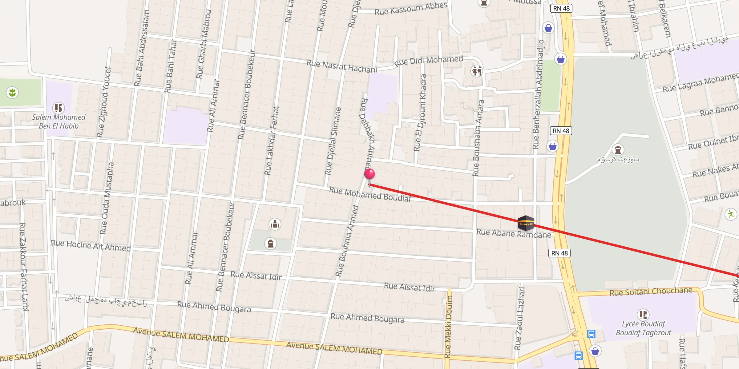 Carte de localisation : مستودع المسجد