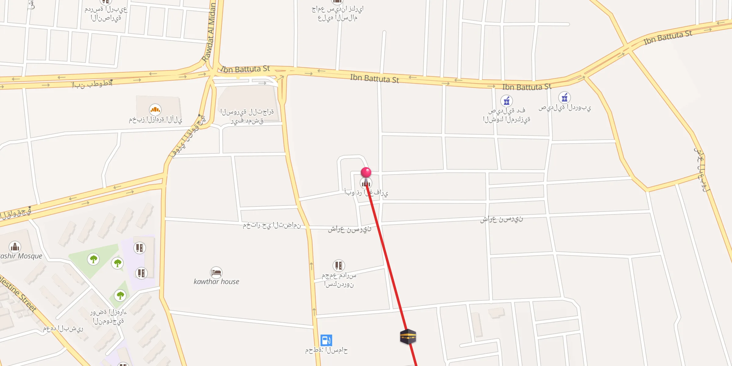 Carte de localisation : أبو ذر الغفاري