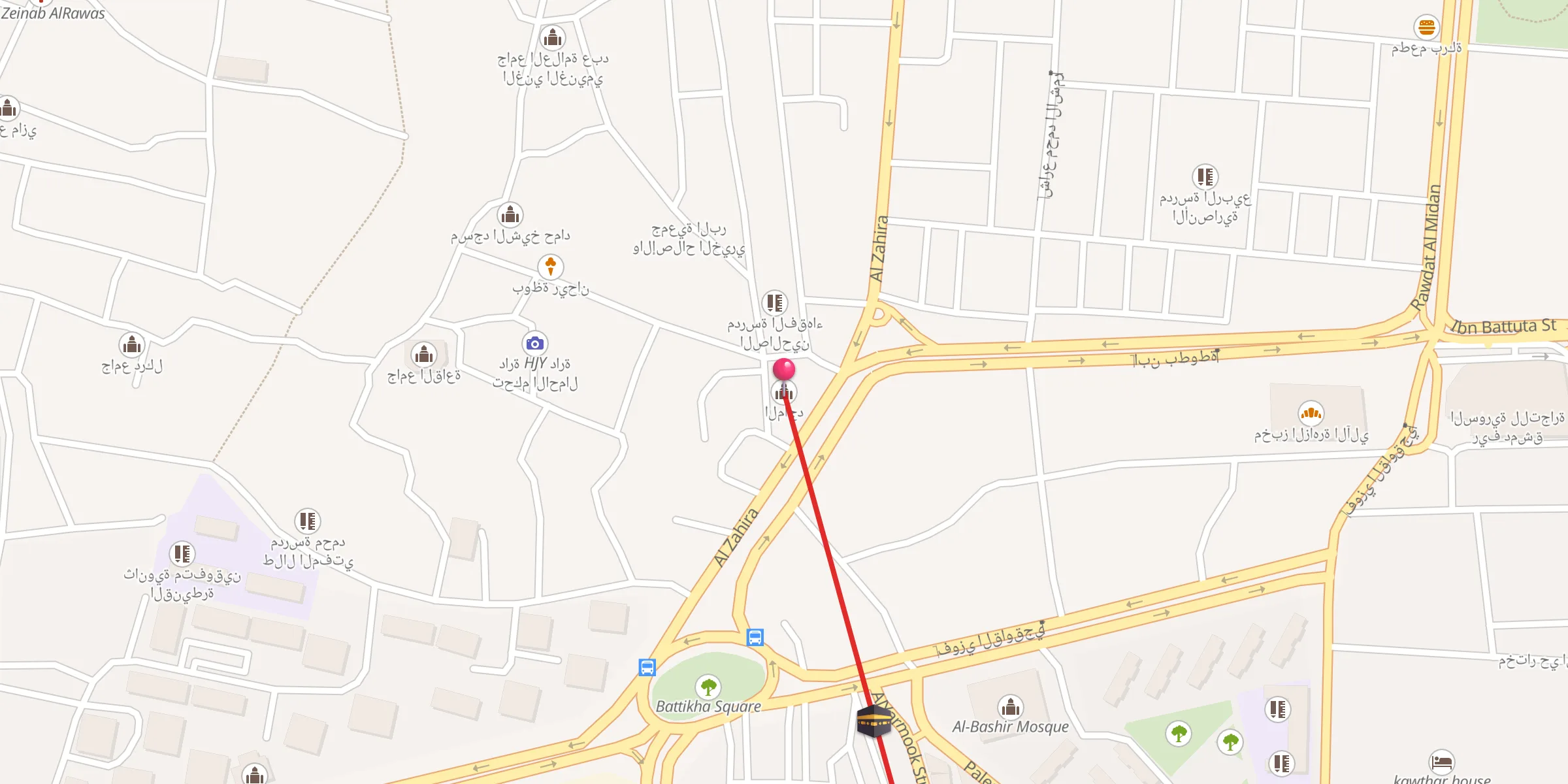 Carte de localisation : الماجد