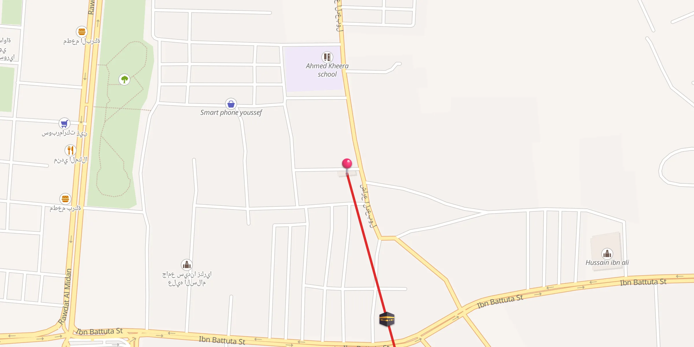 Carte de localisation : Umar ibn al-Khattab mosque