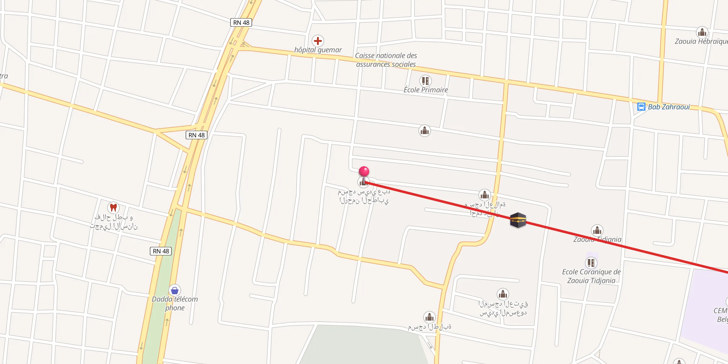 Carte de localisation : مسجد سيدي عبد الرحمن الحطابي