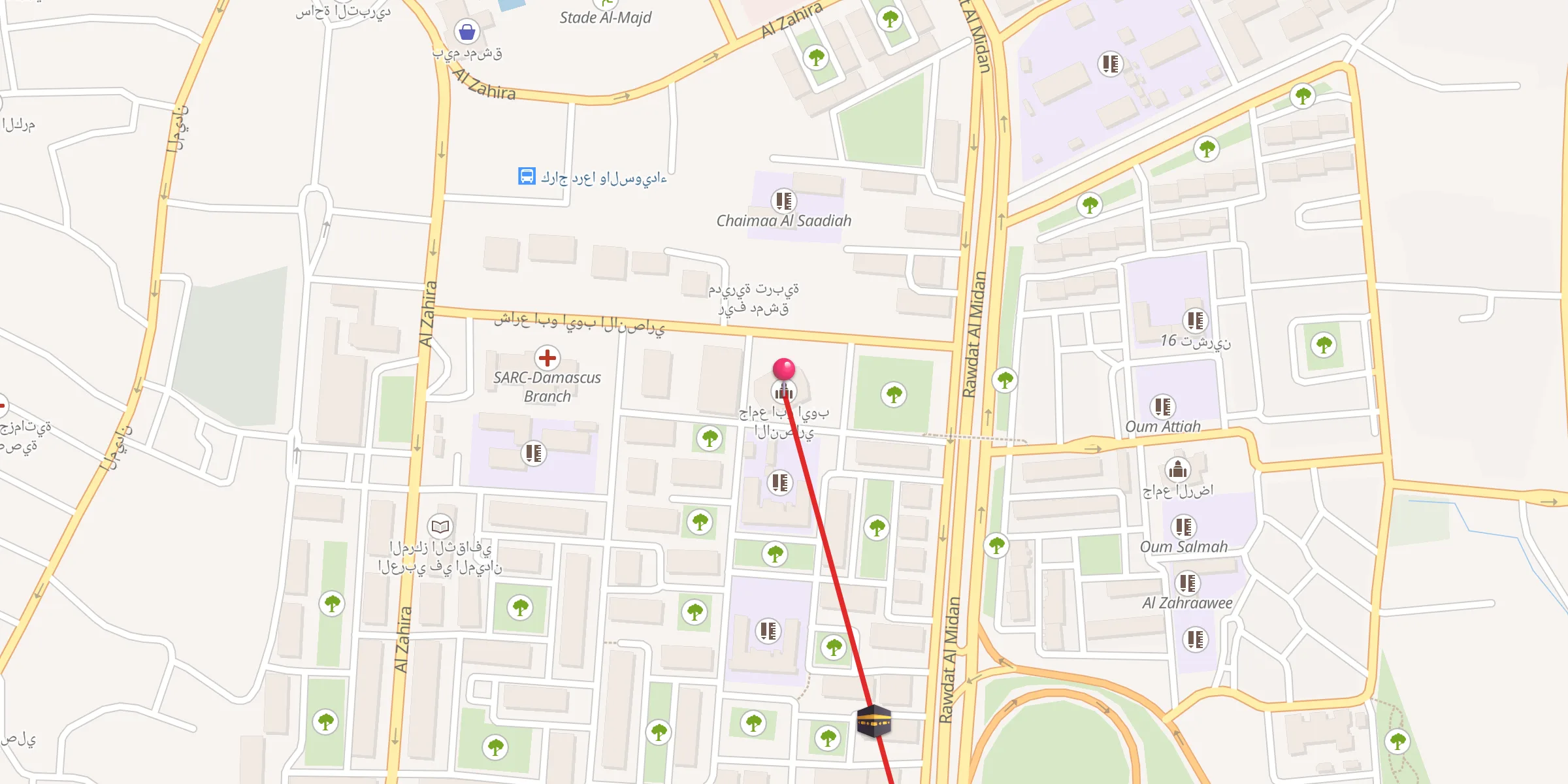 Carte de localisation : جامع ابو ايوب الانصاري