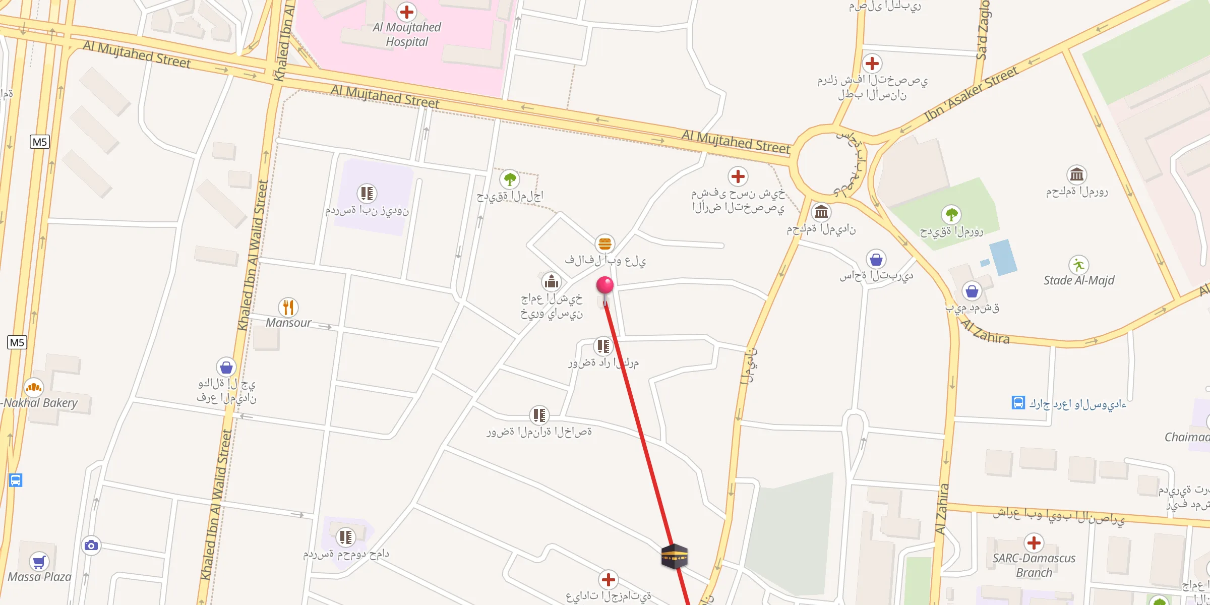 Carte de localisation : جامع أبو الوفا موصللي