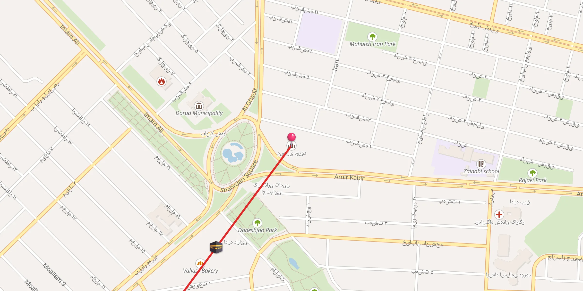 Carte de localisation : مصلی دورود