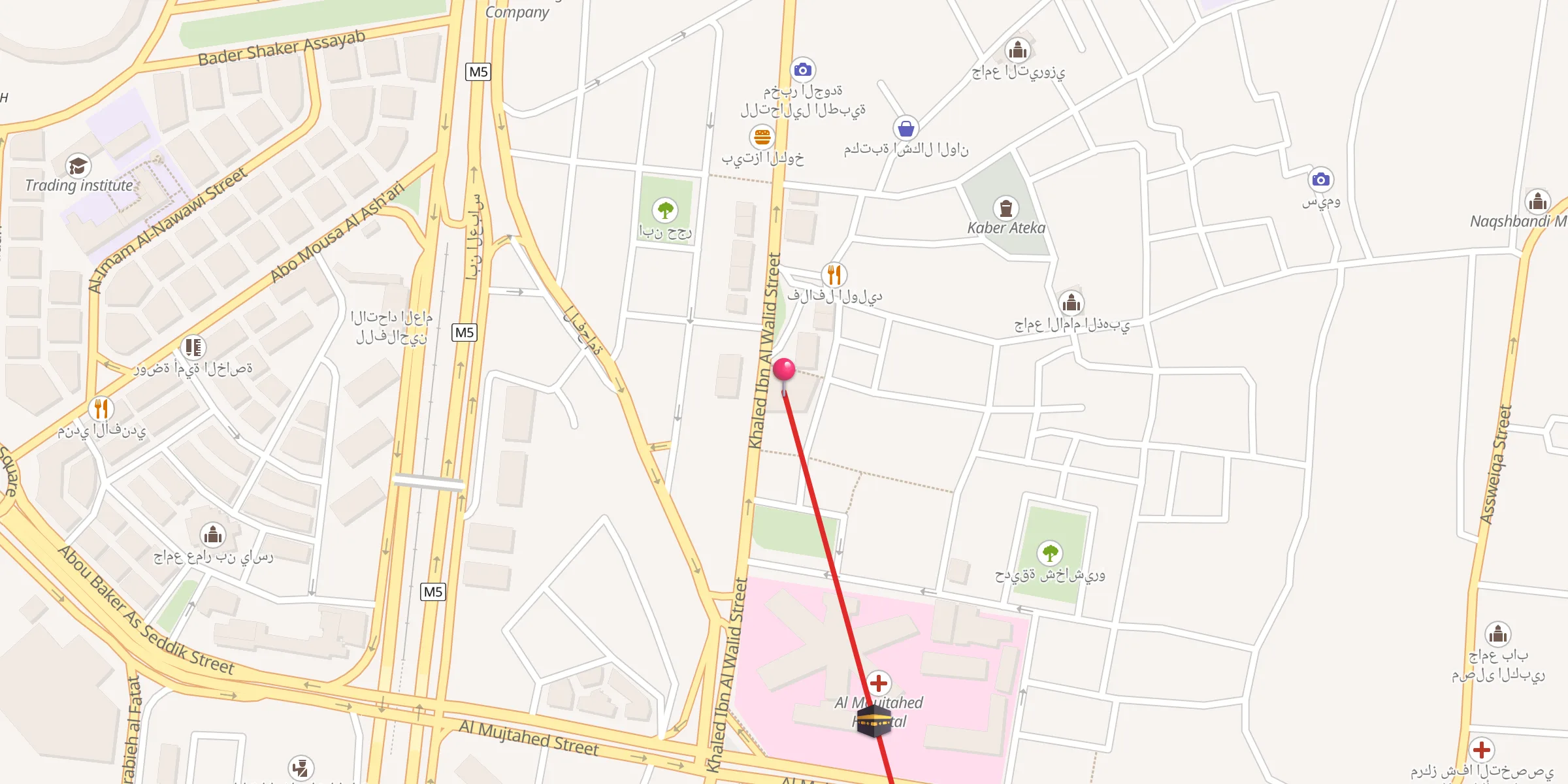 Carte de localisation : Abdul Alrahman Ibn 'Awf