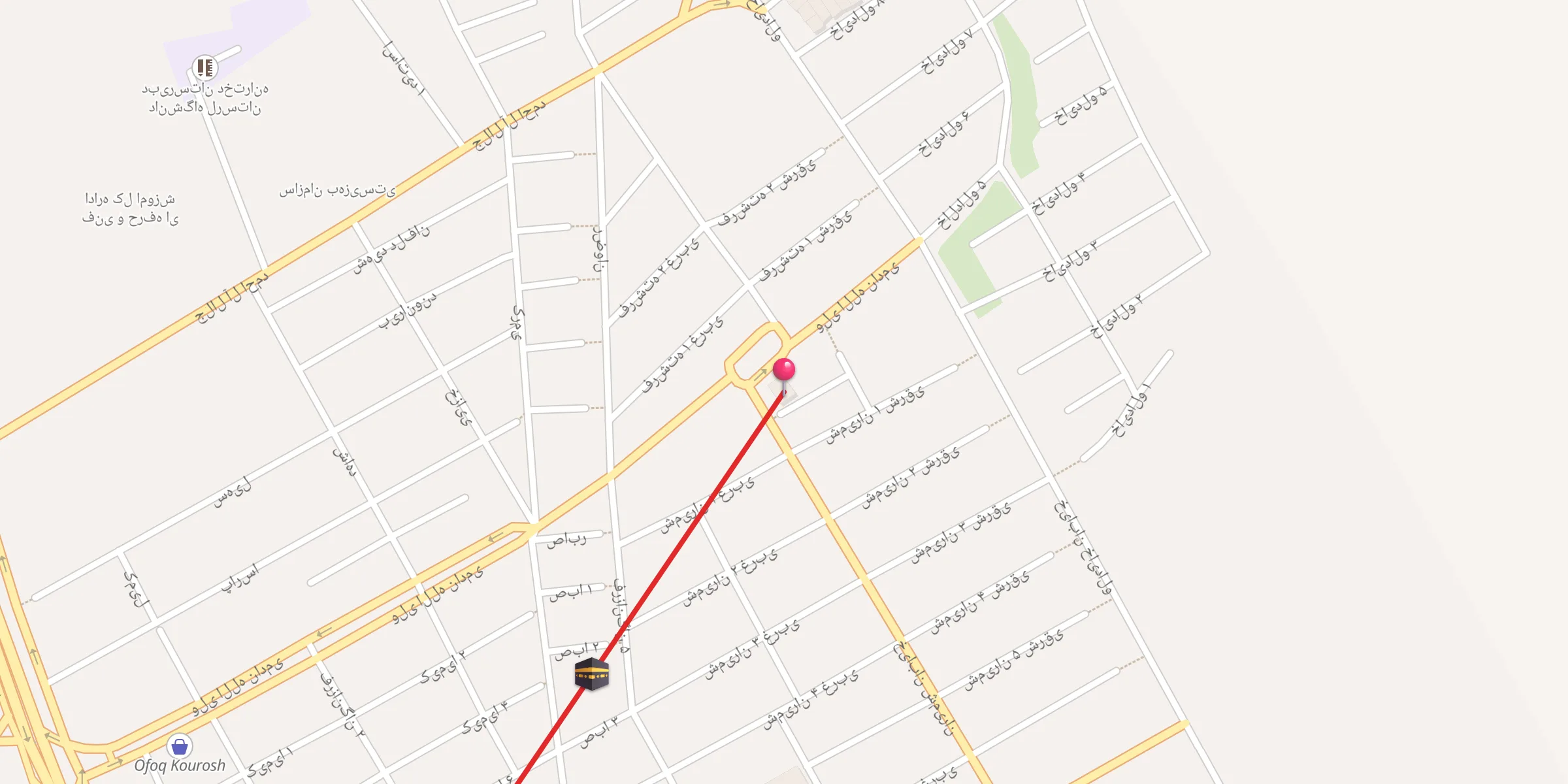 Carte de localisation : مسجد ولایت