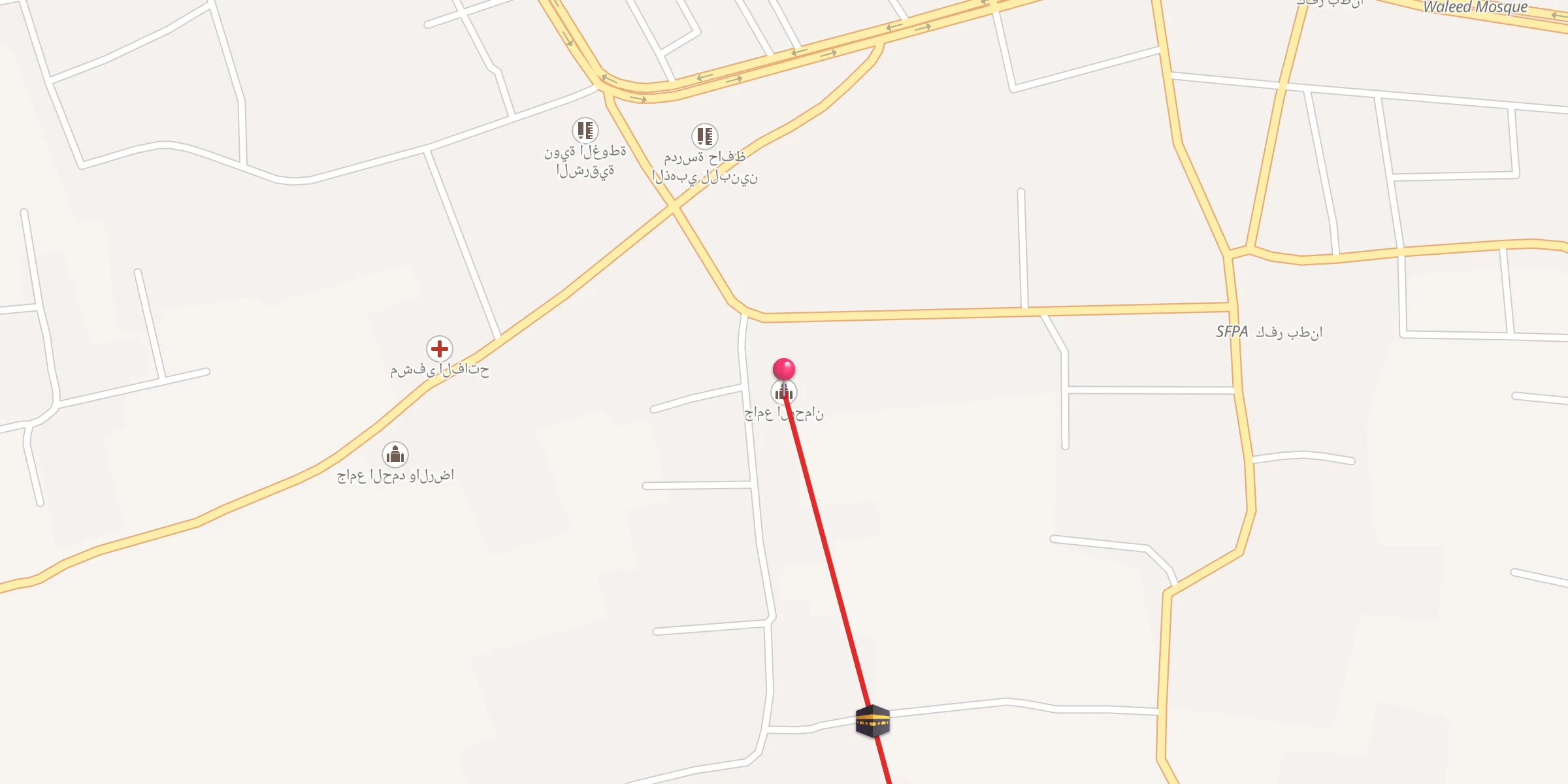 Carte de localisation : جامع الرحمان
